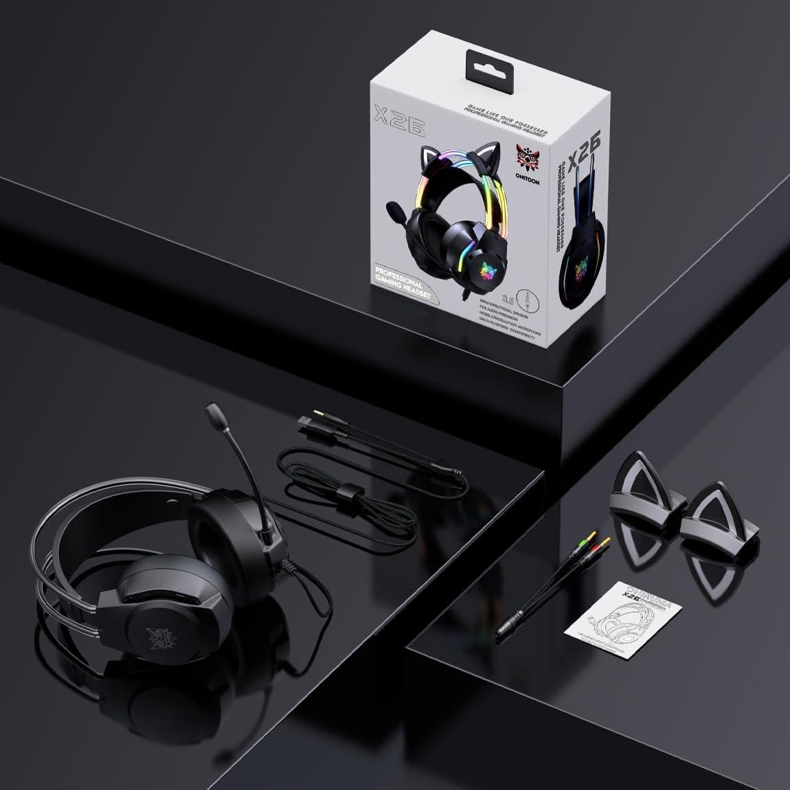 Auriculares Gaming ONITOON X26 con Micrófono y RGB 50mm
