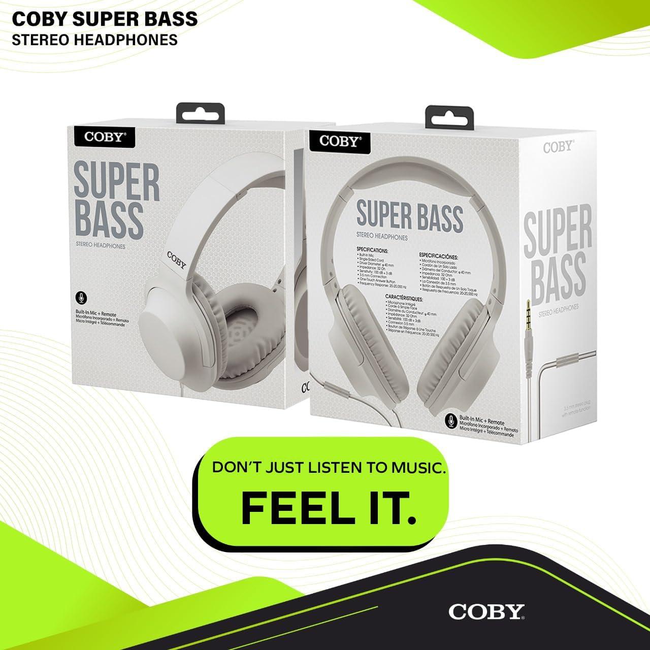 Auriculares Coby Super Bass Estéreo con Cable 3.5mm Blanco
