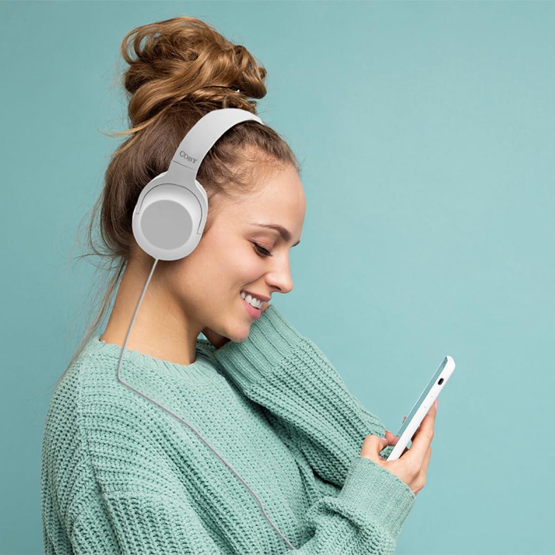 Auriculares Coby Super Bass Estéreo con Cable 3.5mm Blanco