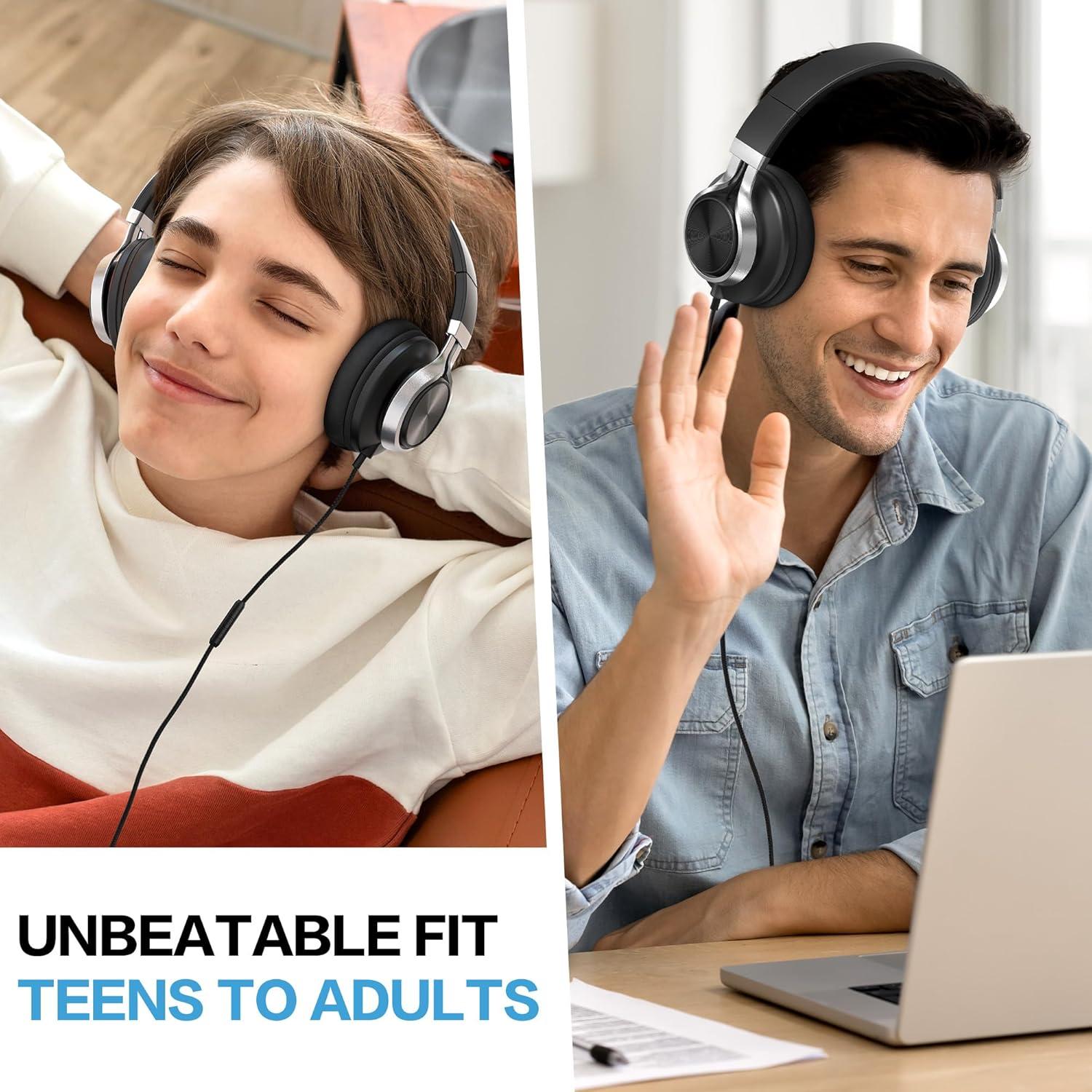 Auriculares Over Ear AILIHEN C90 con Micrófono y Aislamiento de Ruido