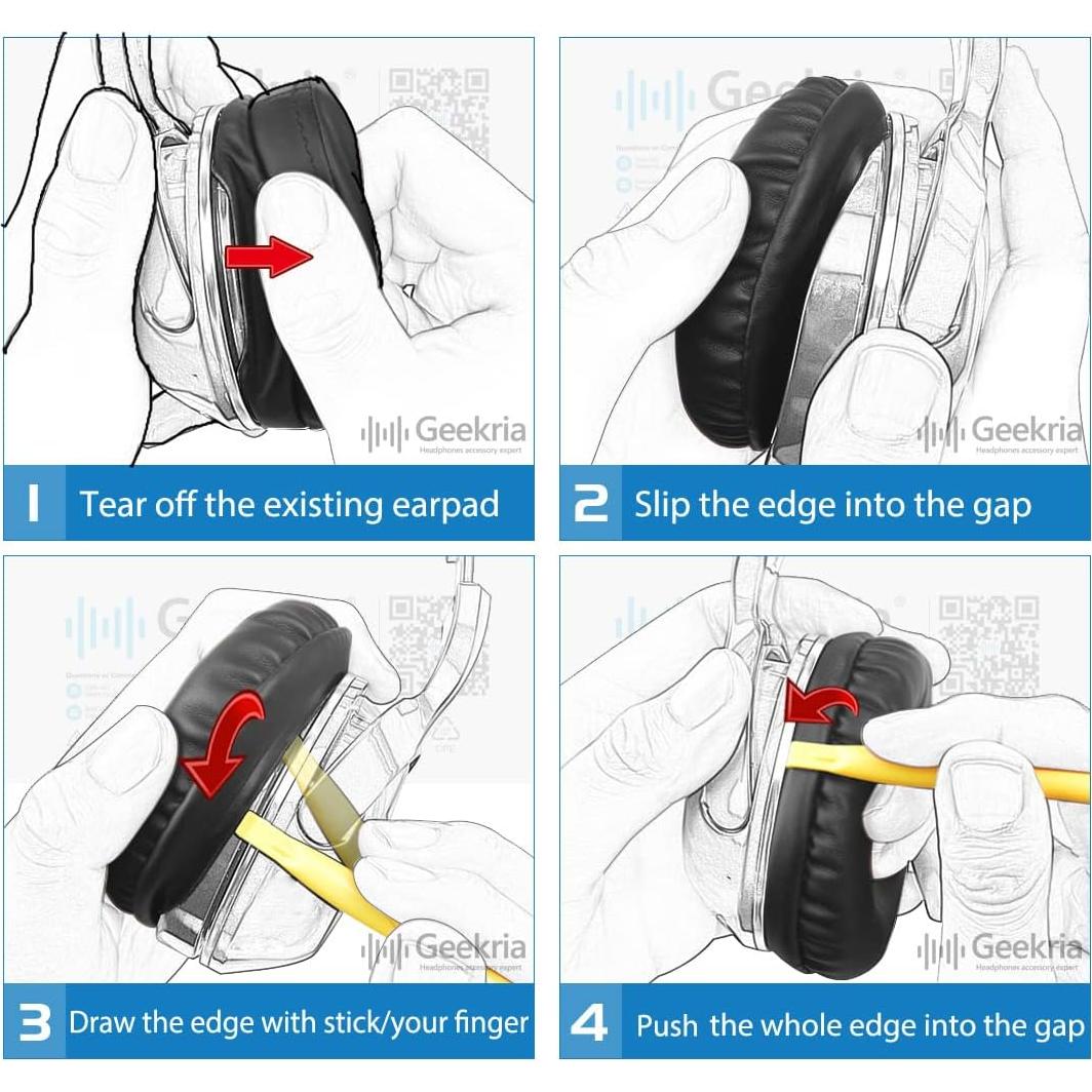 Almohadillas de Reemplazo Geekria para Auriculares Marshall Major