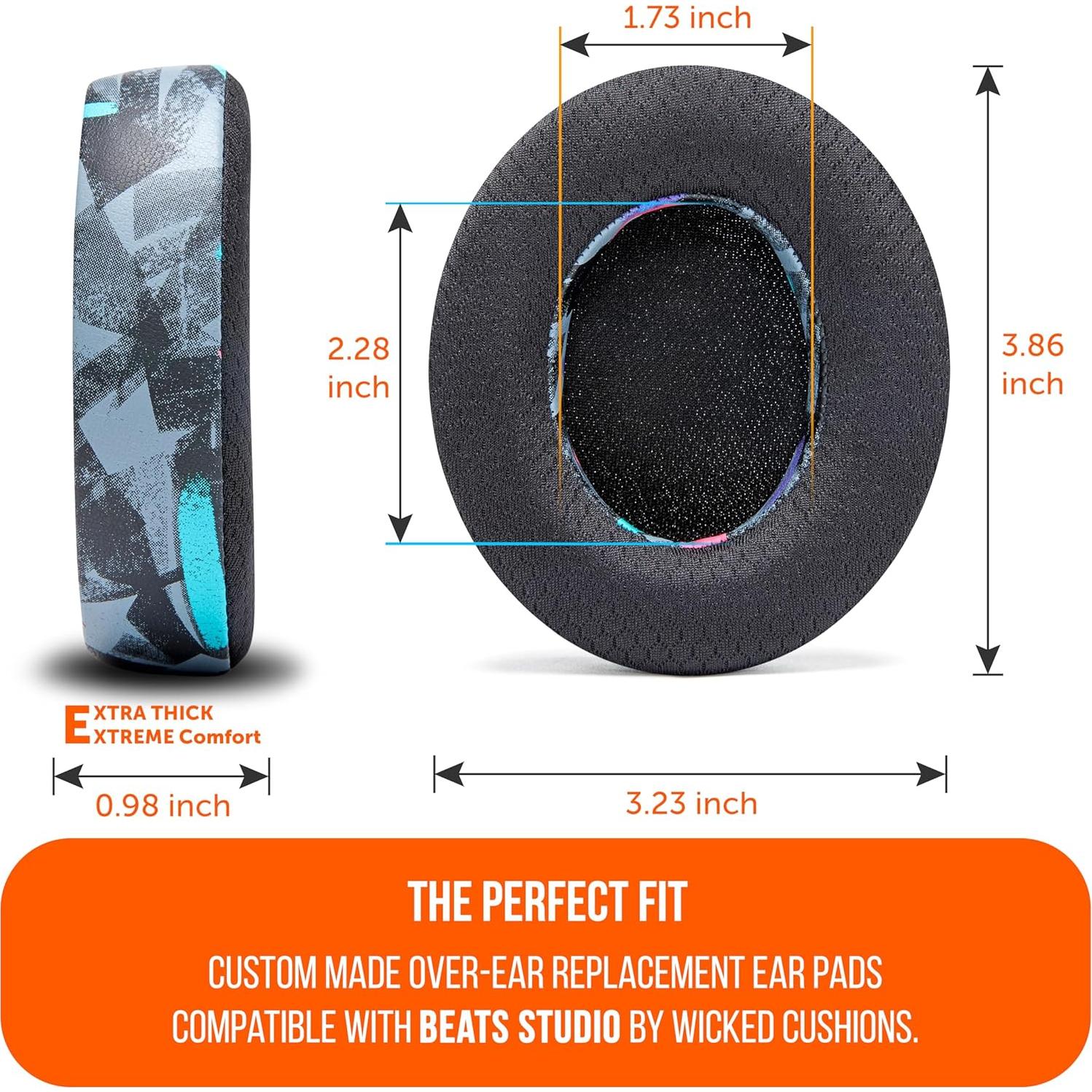 Almohadillas de Gel Refrigerante Wicked Cushions para Beats Studio 2 y 3 - Negro