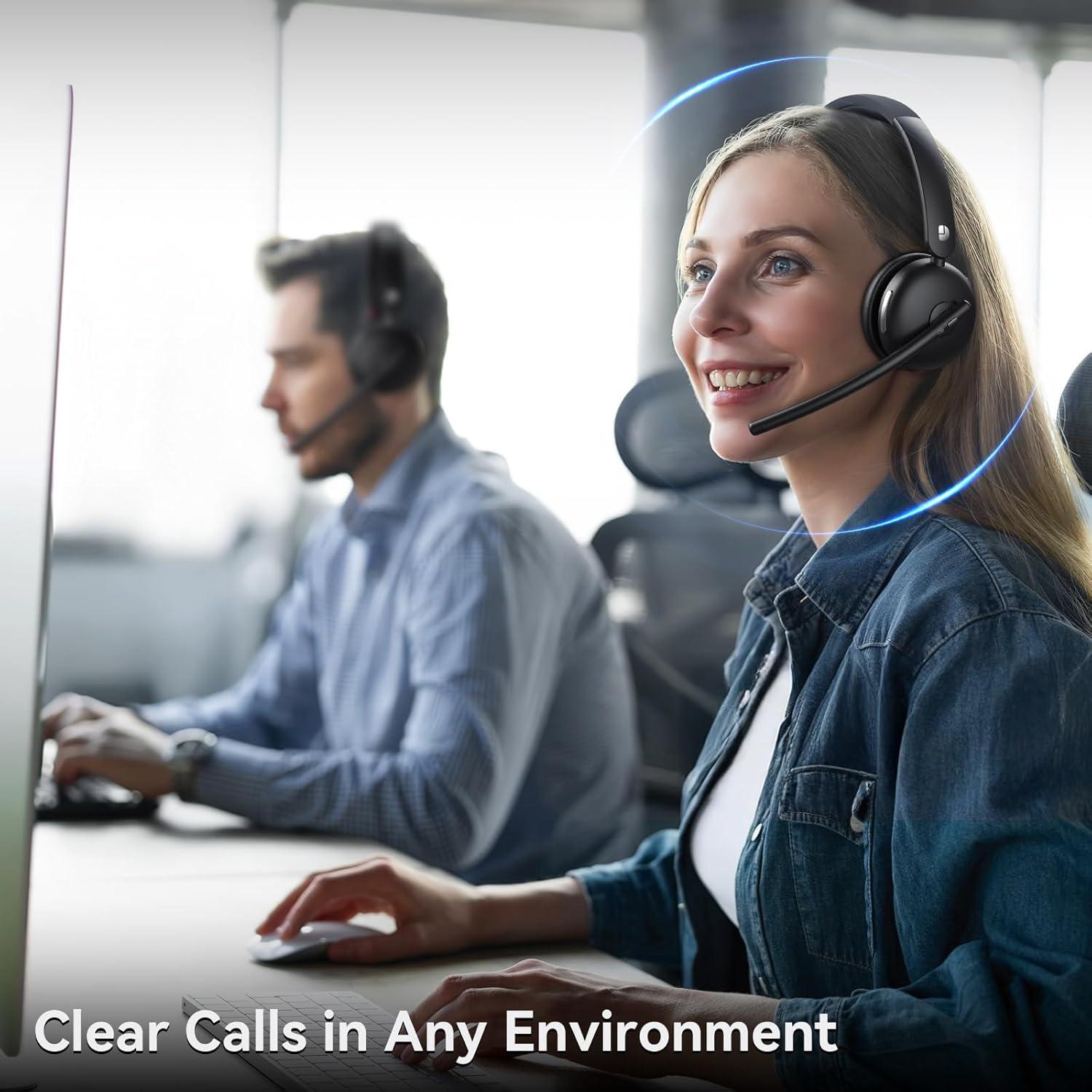 Auricular Inalámbrico Dytole con Micrófono - 65H Batería, Cancelación de Ruido