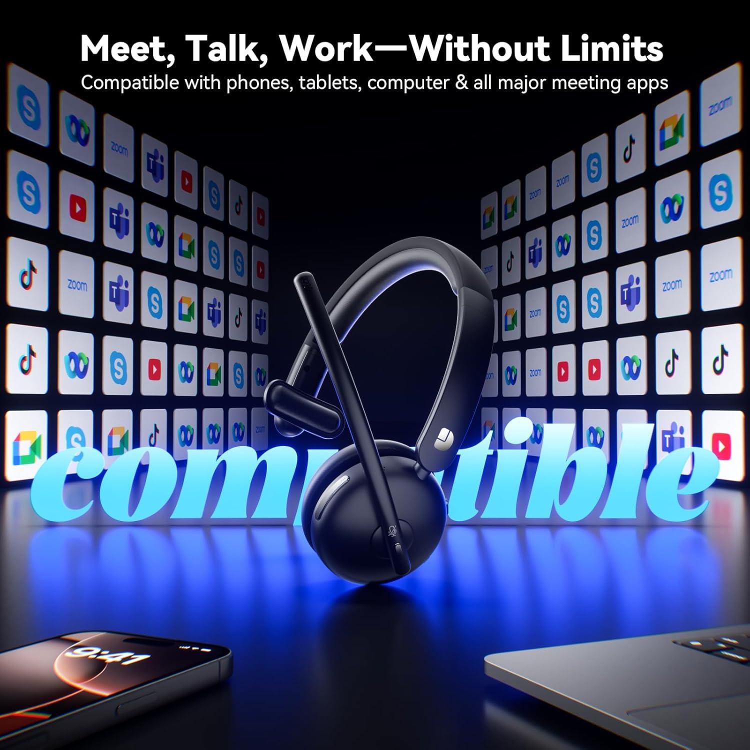 Auricular Inalámbrico Dytole con Micrófono - 65H Batería, Cancelación de Ruido