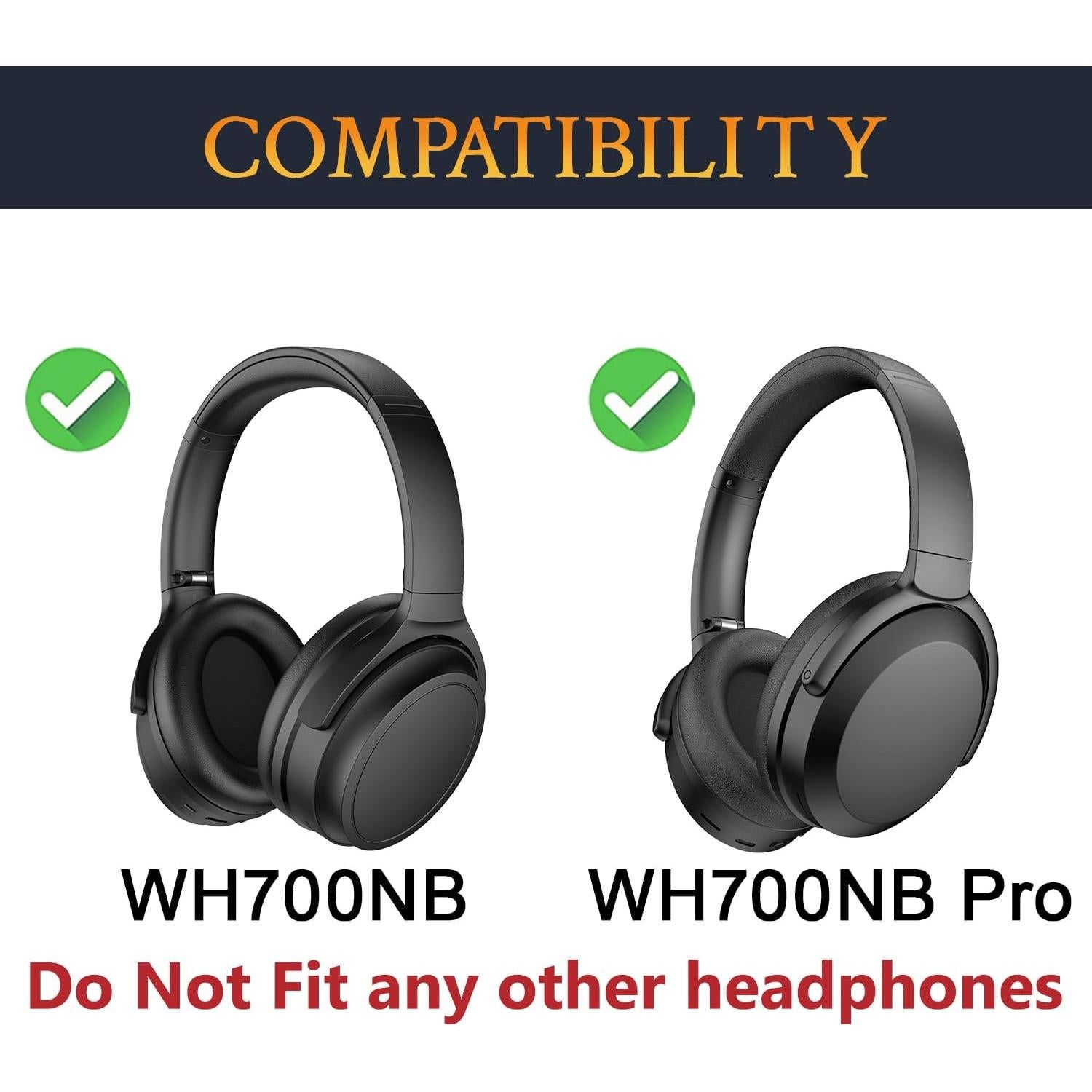 Almohadillas de Reemplazo SOULWIT para Auriculares Edifier WH700NB - Negro