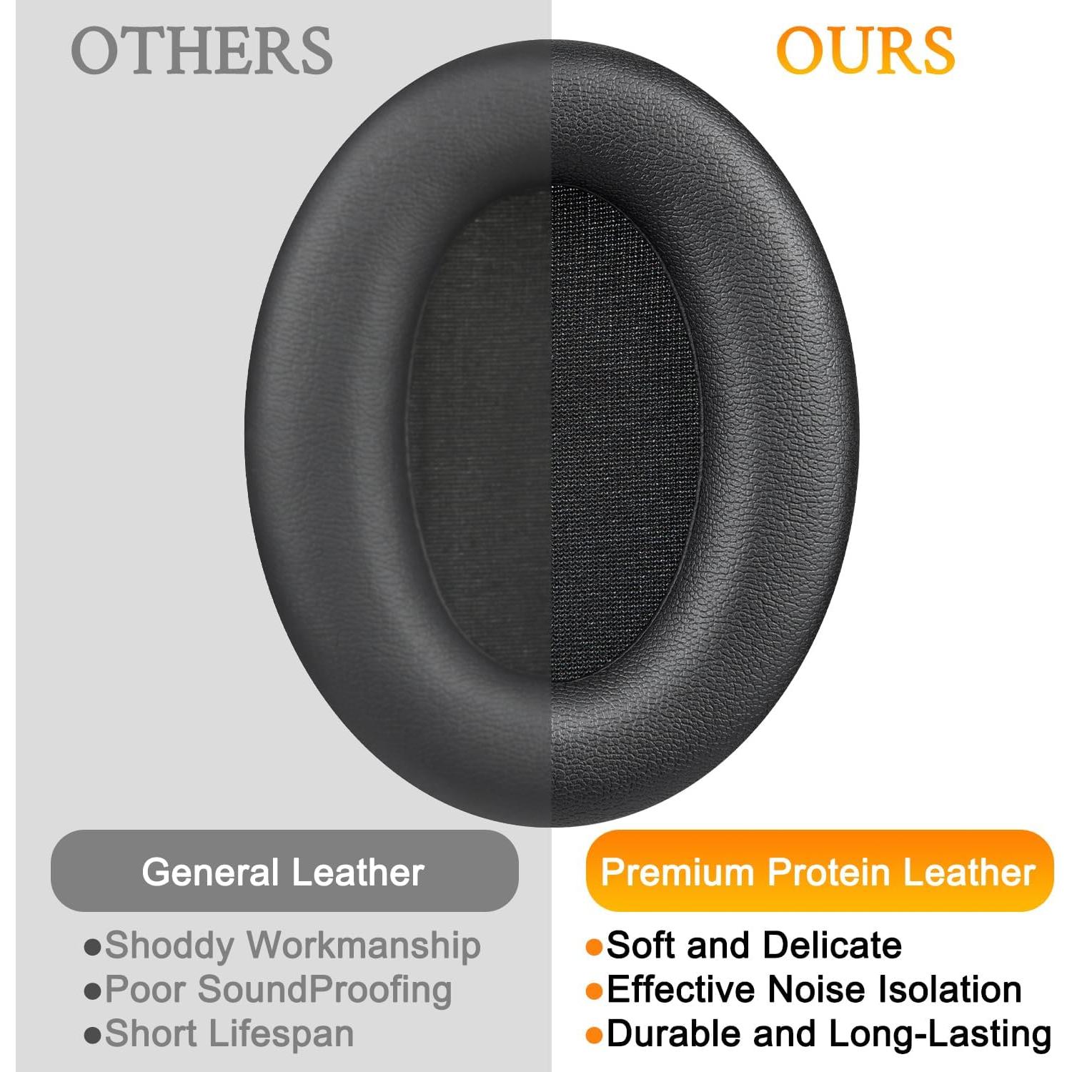 Almohadillas de Reemplazo SOULWIT para Auriculares Edifier WH700NB - Negro