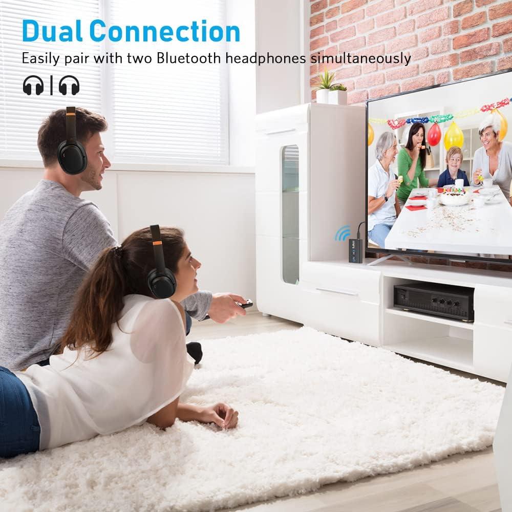 Transmisor Receptor Bluetooth 5.3 1Mii ML300 - Audio HD, Doble Enlace