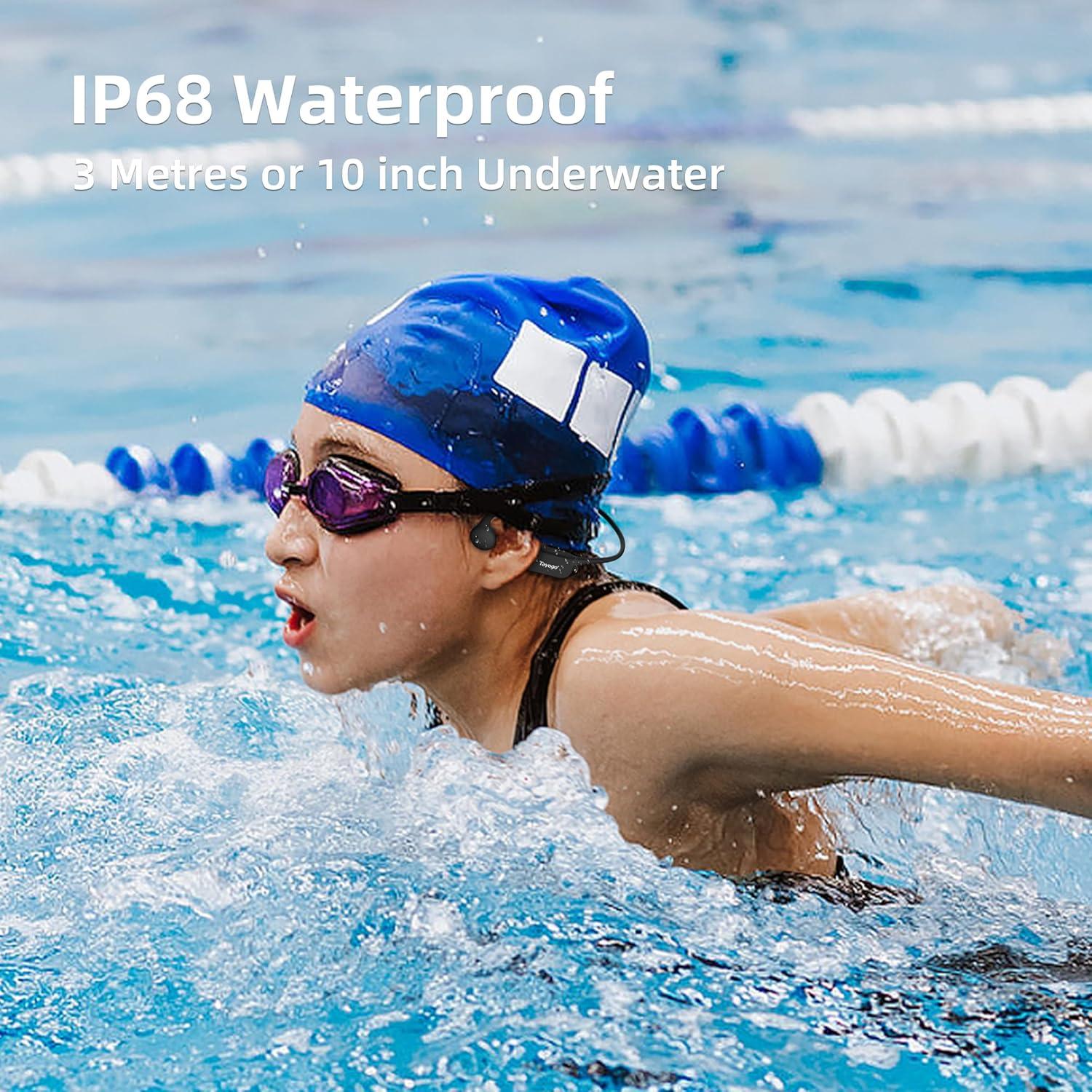 Auriculares de Natación Tayogo W22 - Conducción Ósea IP68, 32GB MP3