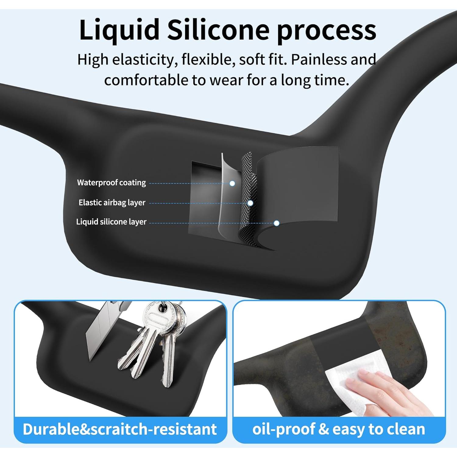 Auriculares de Natación Tayogo W22 - Conducción Ósea IP68, 32GB MP3