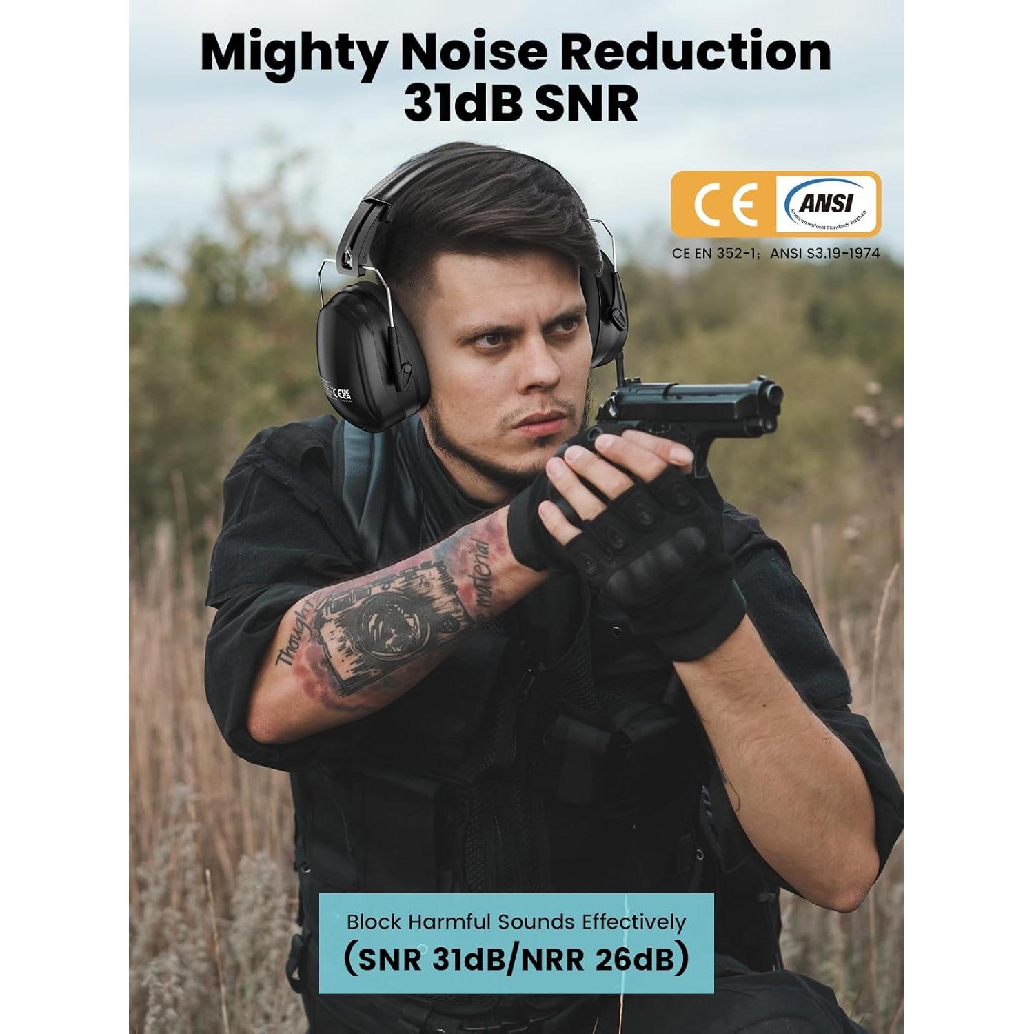 Auriculares de Protección Auditiva Dr.meter FM-1B 31dB 2PACK