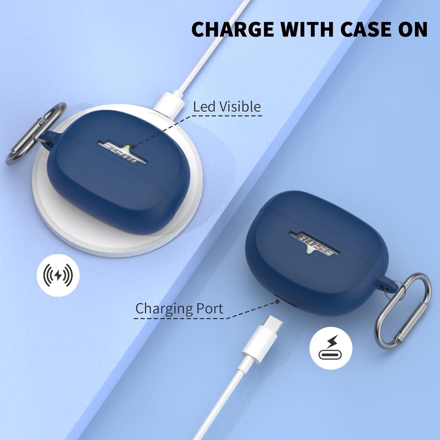 Estuche Protector Silicona TUDIOW para Bose Ultra Open Earbuds 2024