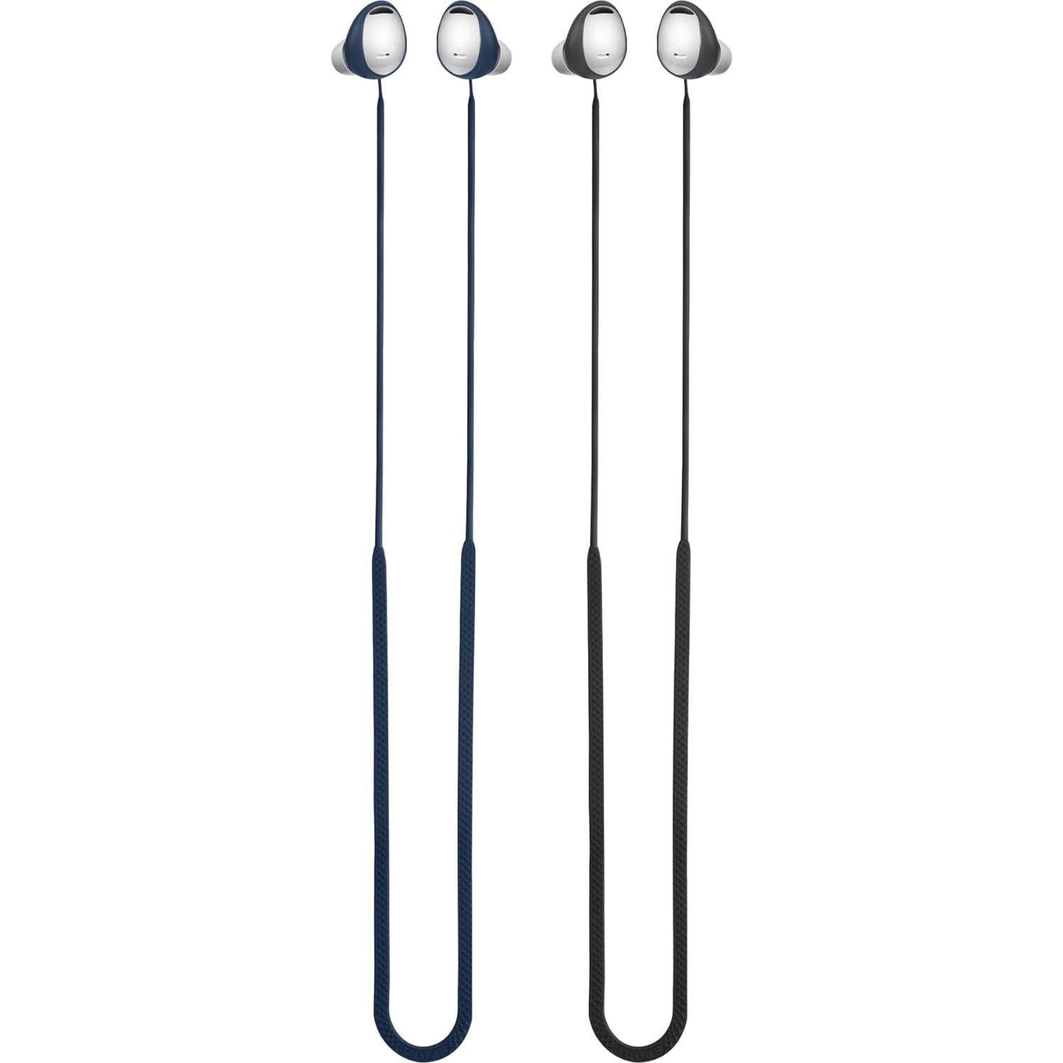 Correas de Silicona kwmobile para Samsung Galaxy Buds2 Pro - Negro/Azul