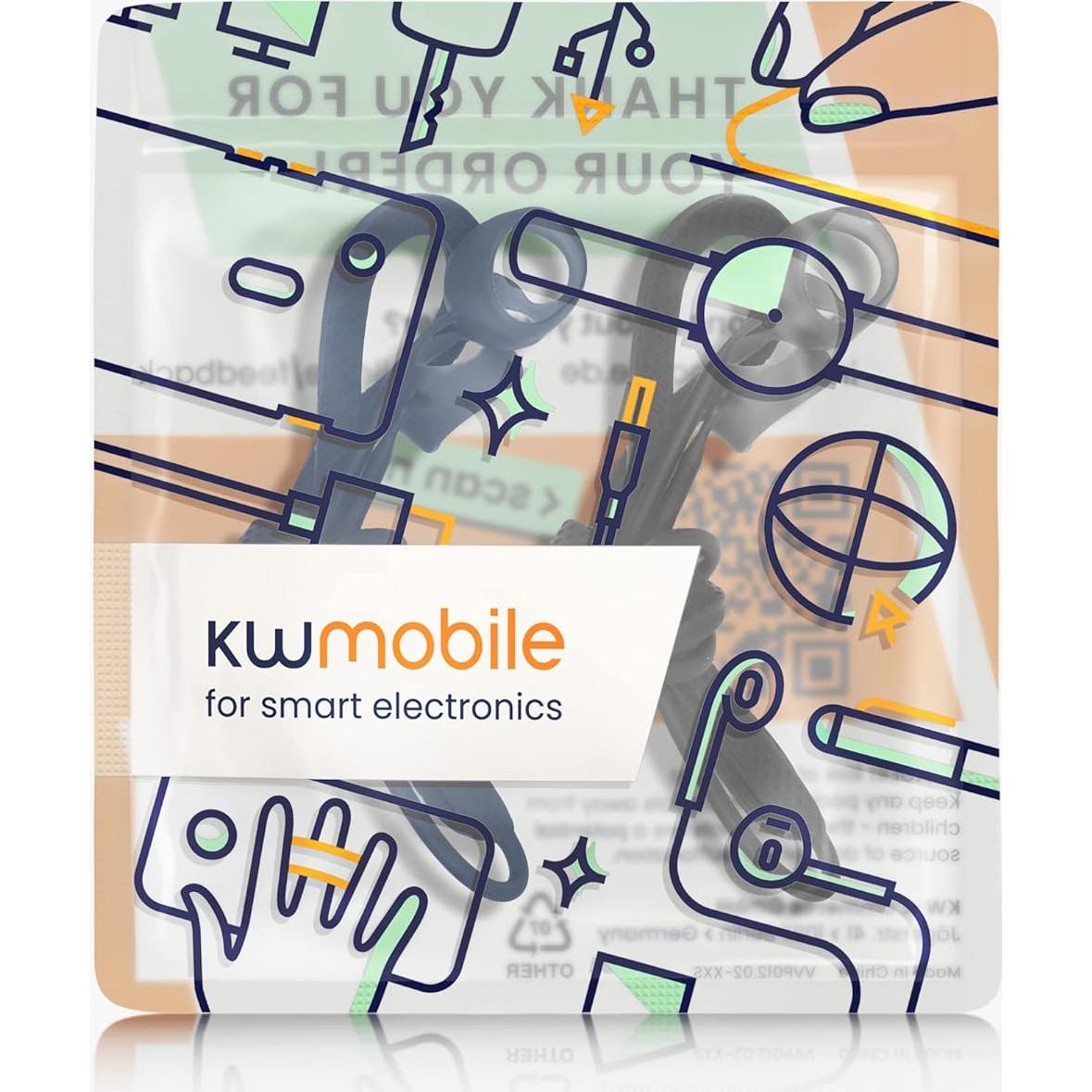 Correas de Silicona kwmobile para Samsung Galaxy Buds2 Pro - Negro/Azul