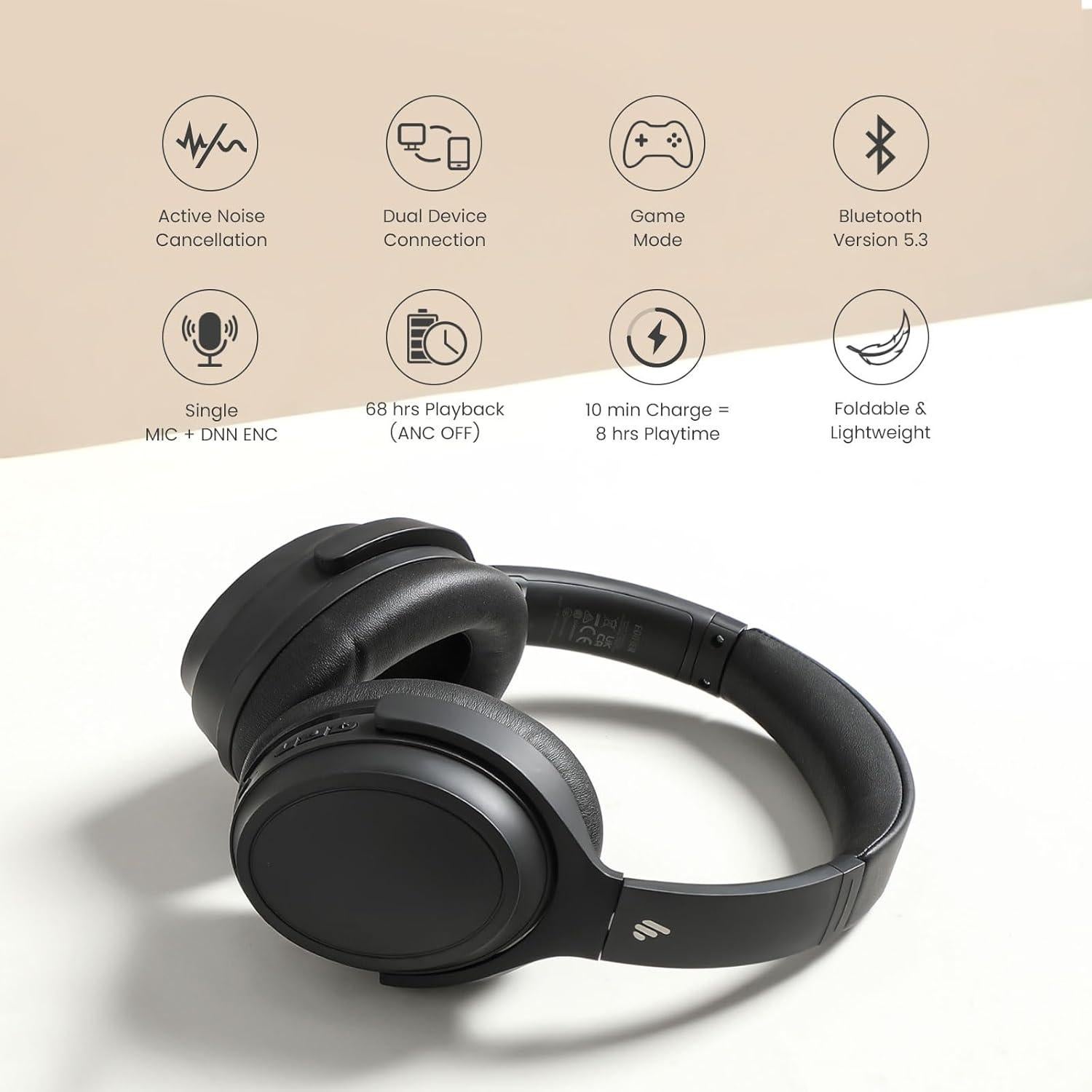 Auriculares Inalámbricos Edifier WH700NB con ANC - Negro