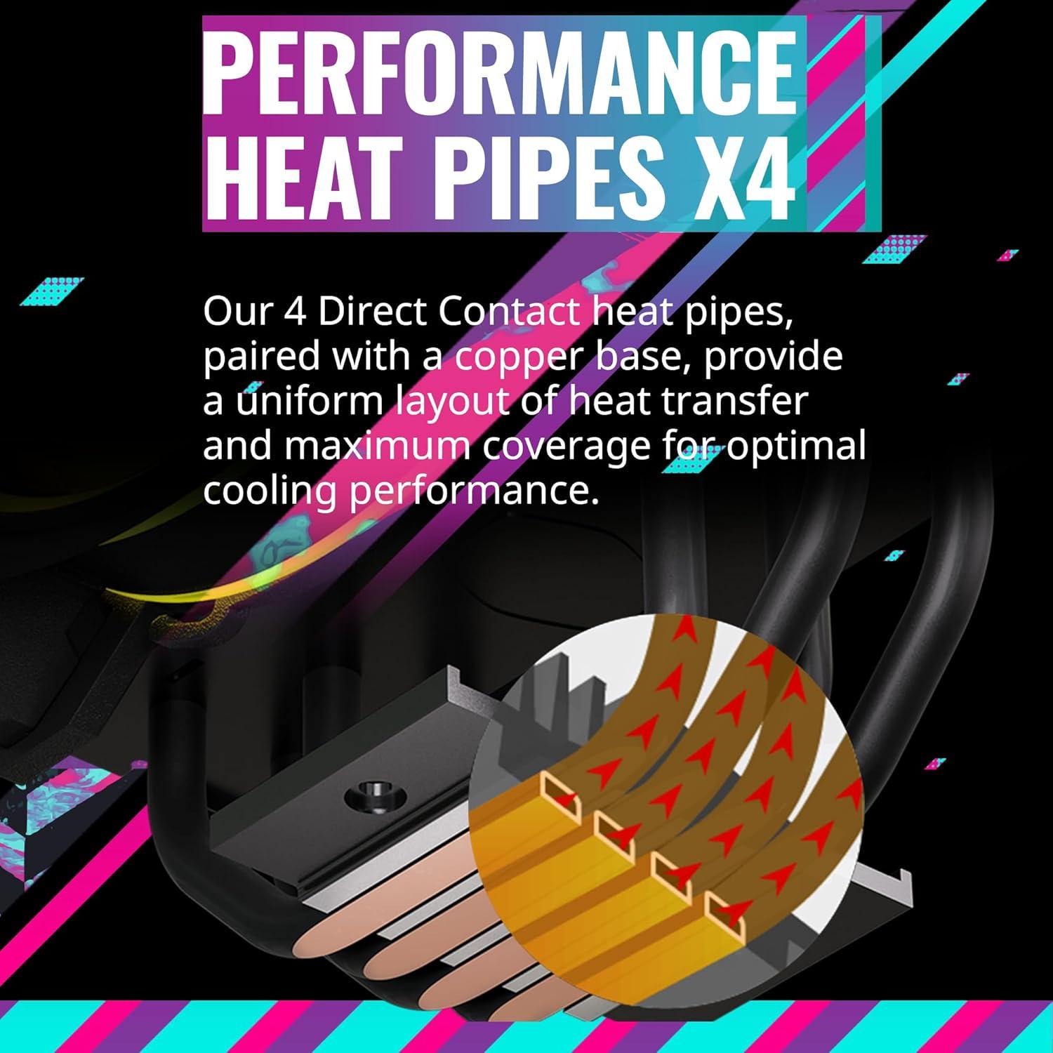 Cooler Master Hyper 212 Halo Negro Enfriador CPU 154mm ARGB