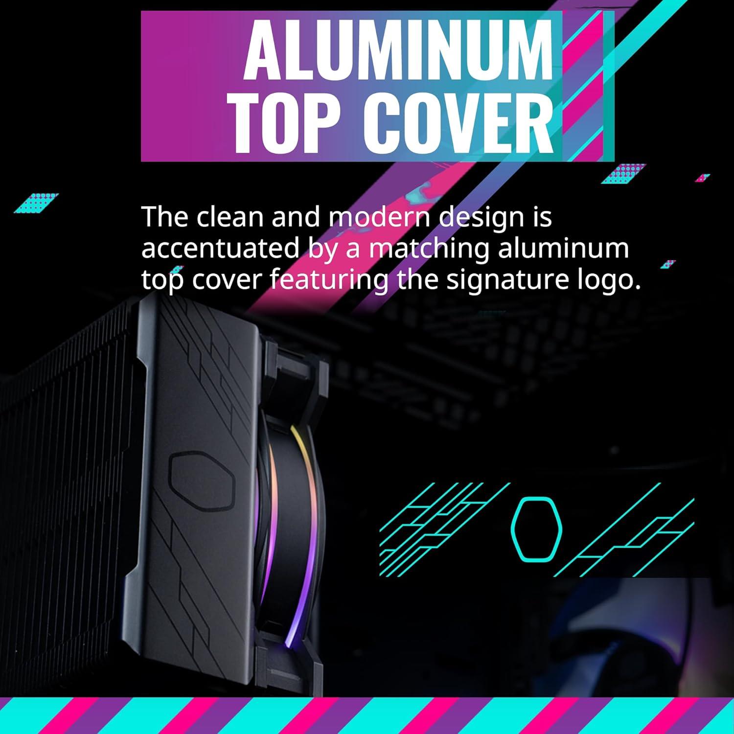 Cooler Master Hyper 212 Halo Negro Enfriador CPU 154mm ARGB