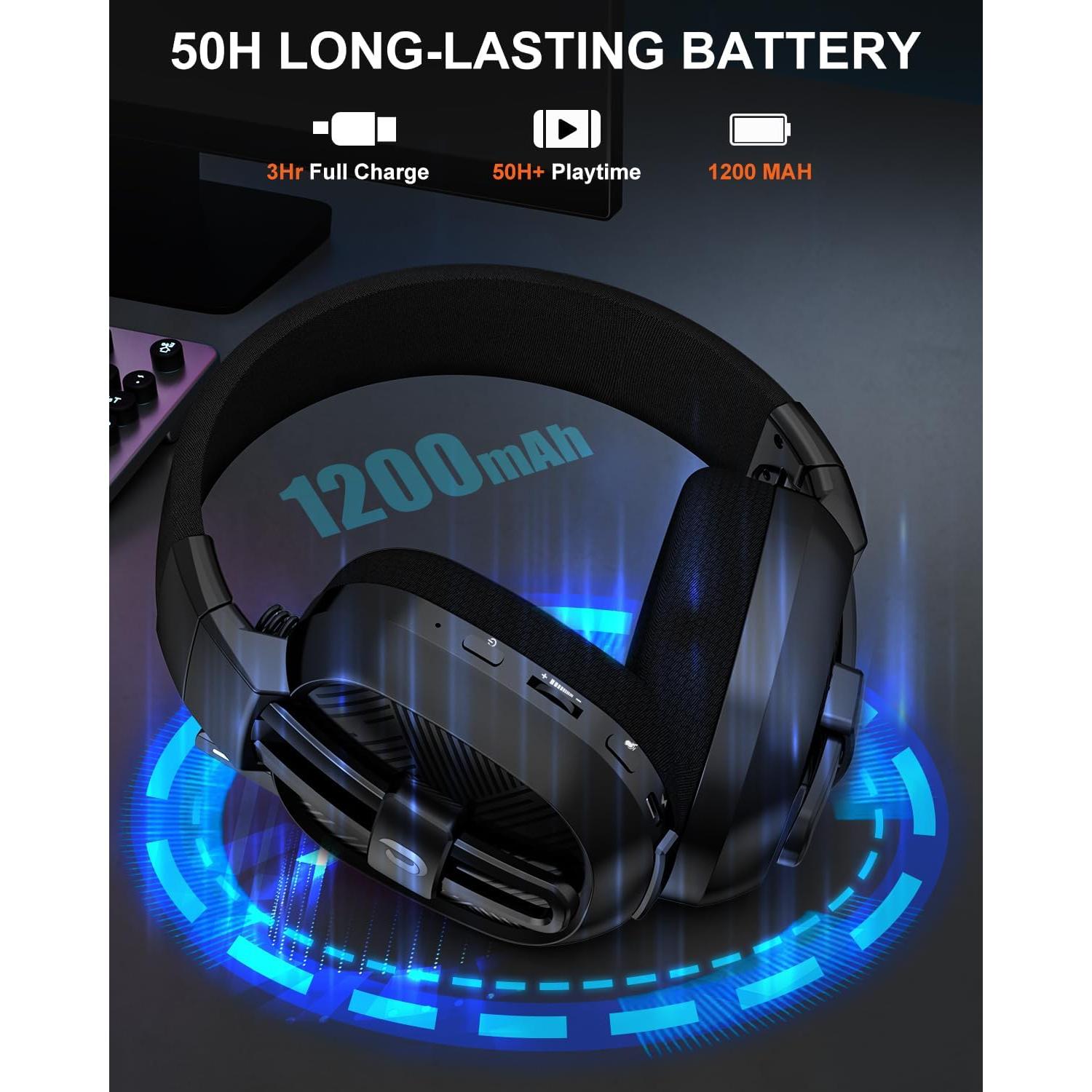 Auriculares Gaming Inalámbricos Jeecoo G10 Bluetooth 5.3 50h