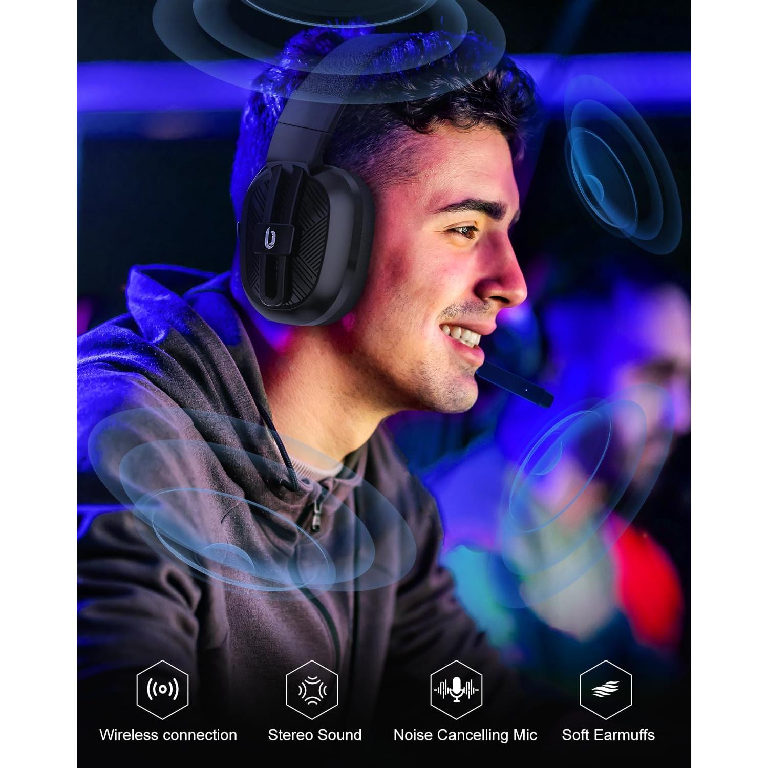 Auriculares Gaming Inalámbricos Jeecoo G10 Bluetooth 5.3 50h