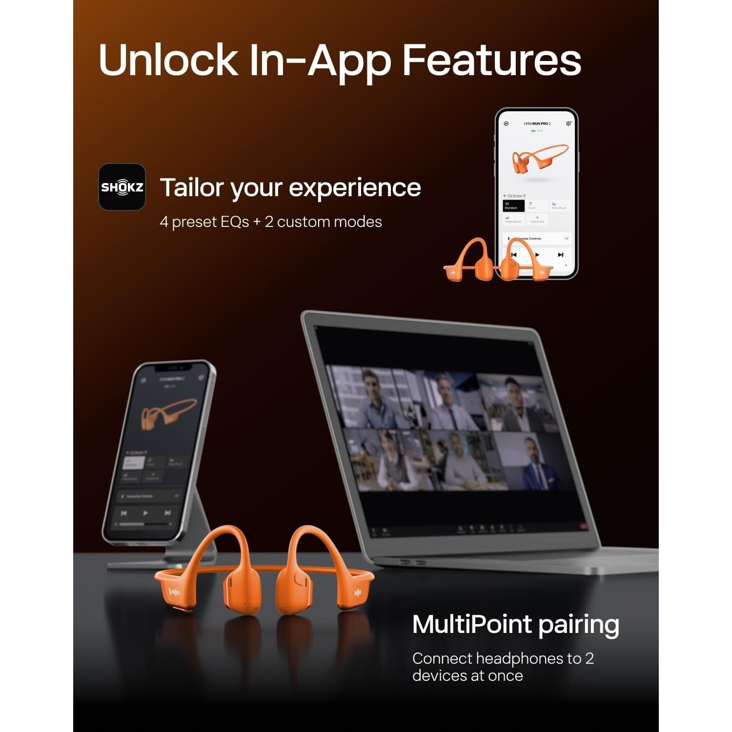 Auriculares Inalámbricos SHOKZ OpenRun Pro2 - Conducción Ósea, Resistente al Sudor, 12h Batería