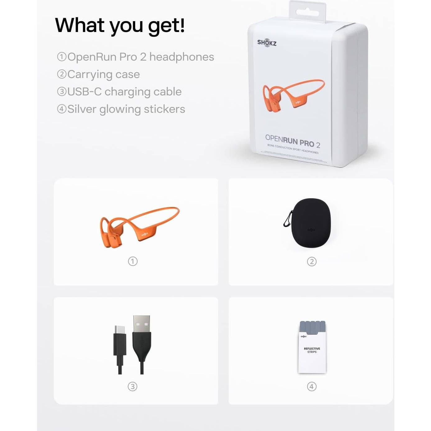 Auriculares Inalámbricos SHOKZ OpenRun Pro2 - Conducción Ósea, Resistente al Sudor, 12h Batería