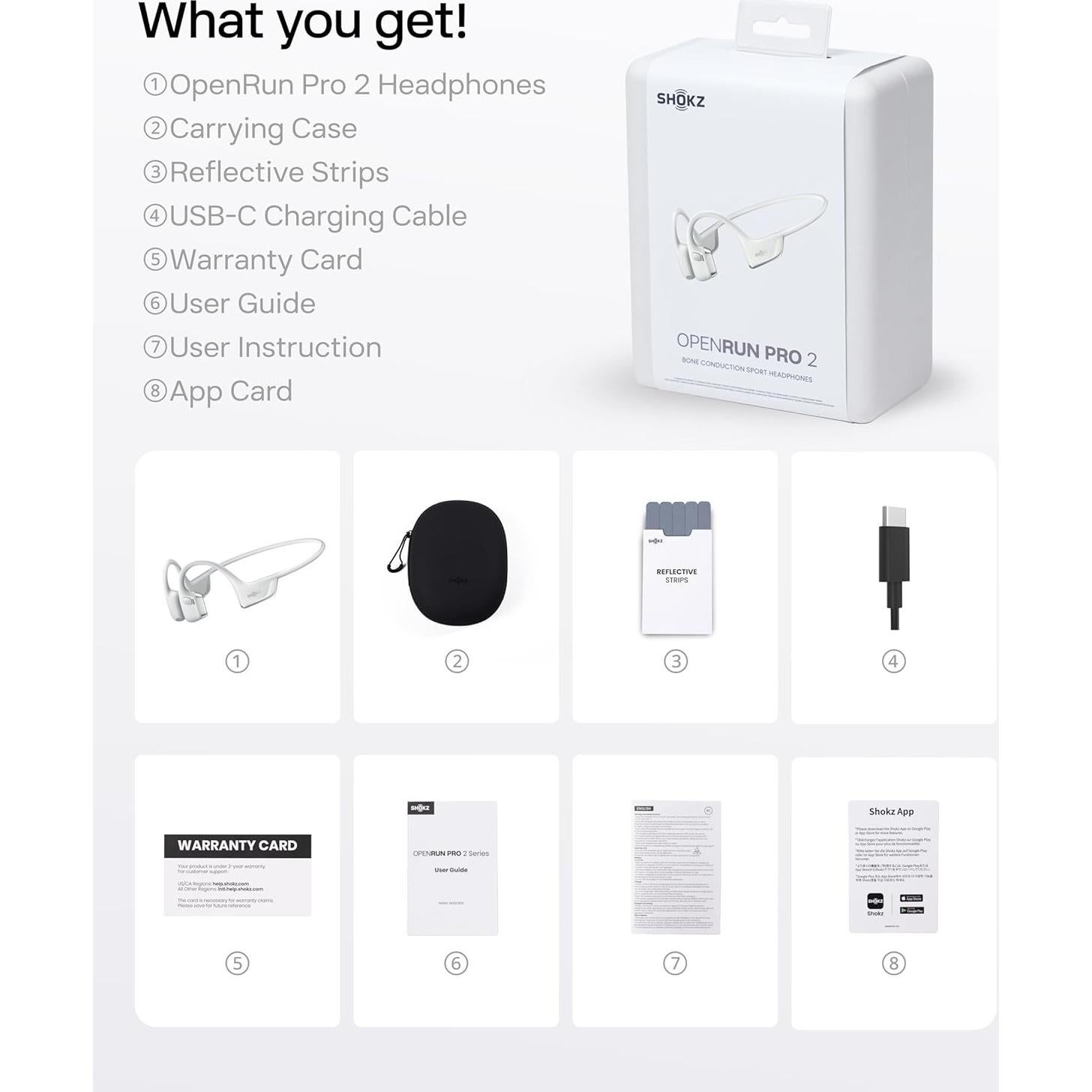 Auriculares Inalámbricos SHOKZ OpenRun Pro 2 - Conducción Ósea, 12h Batería