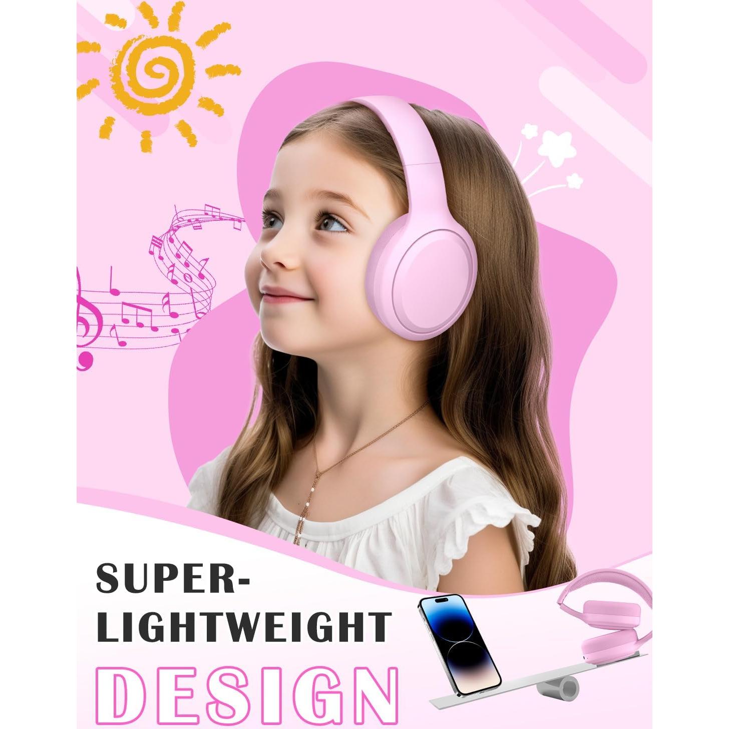 Auriculares Inalámbricos para Niños DMJ Rosa Bluetooth 5.1