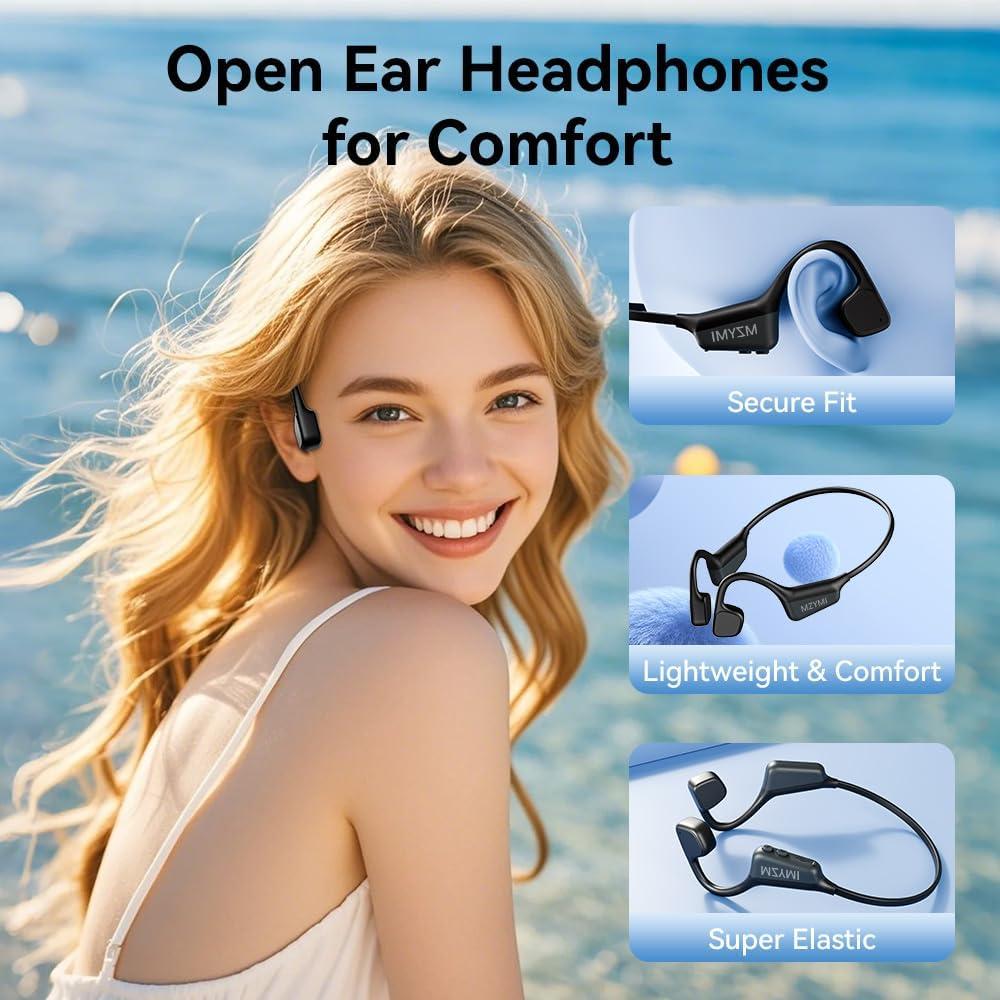 Auriculares Inalámbricos MZYMI Modo Conducción Ósea IPX6 Negro