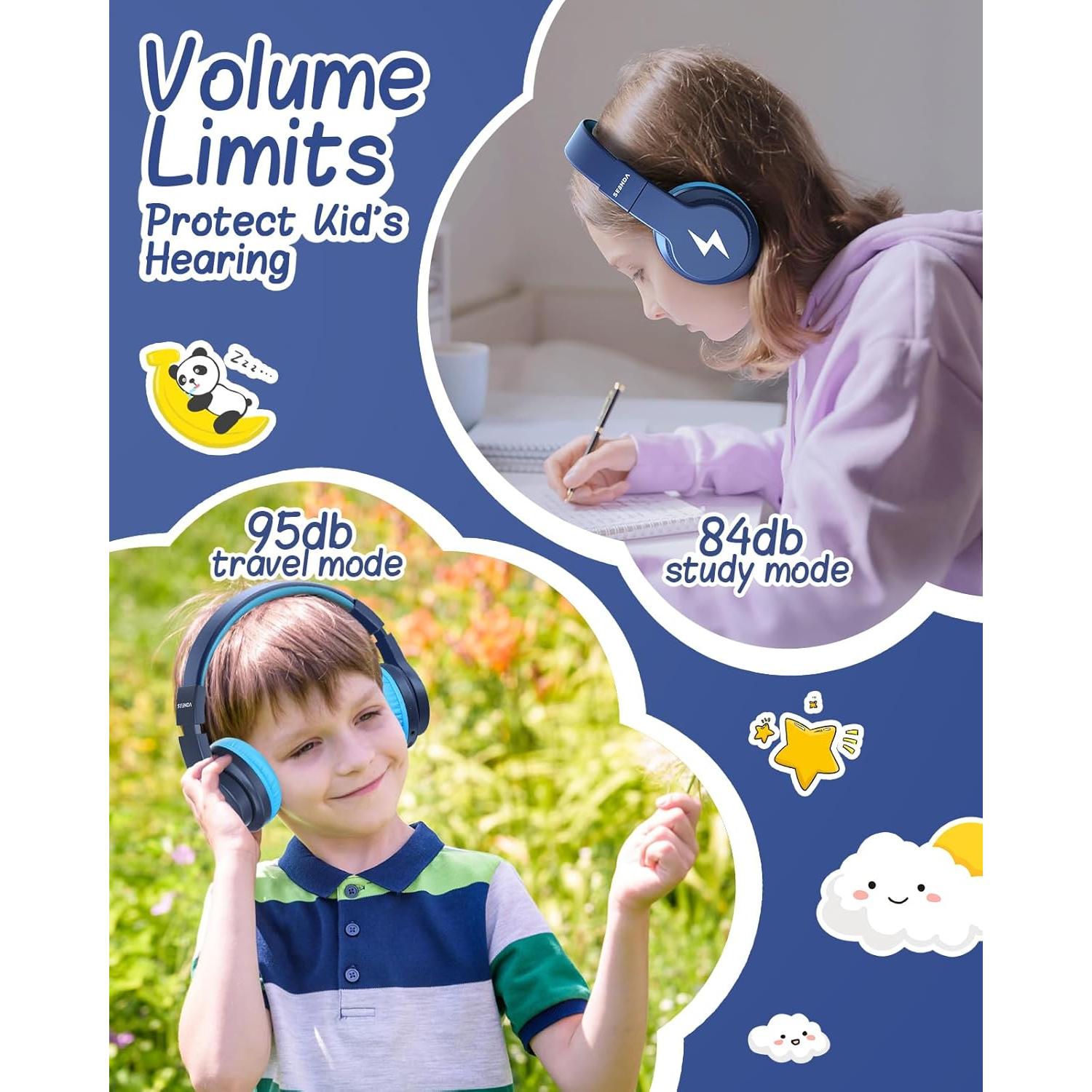 Auriculares Bluetooth Inalámbricos Seenda JCH-01 Niños 45H Azul