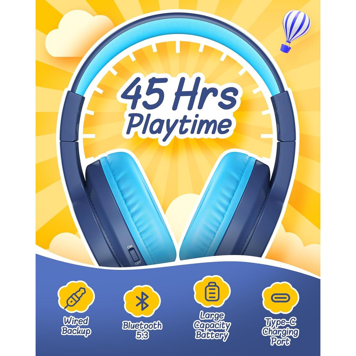 Auriculares Bluetooth Inalámbricos Seenda JCH-01 Niños 45H Azul