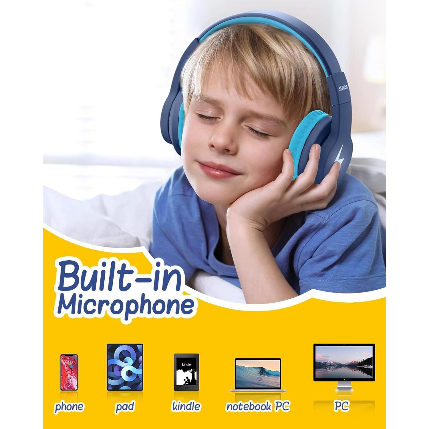 Auriculares Bluetooth Inalámbricos Seenda JCH-01 Niños 45H Azul