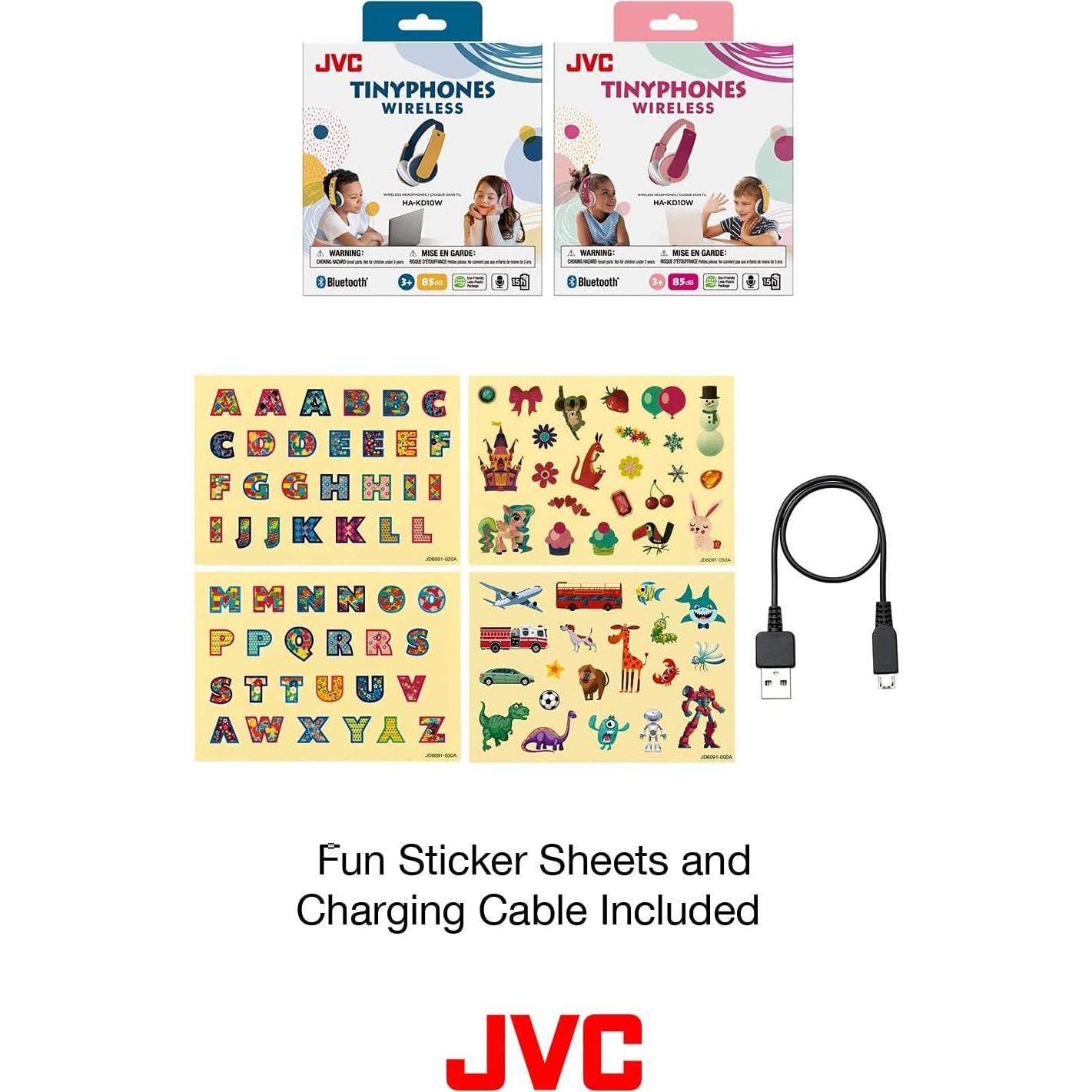 Auriculares Bluetooth JVC HAKD10WP Rosa para Niños 16h