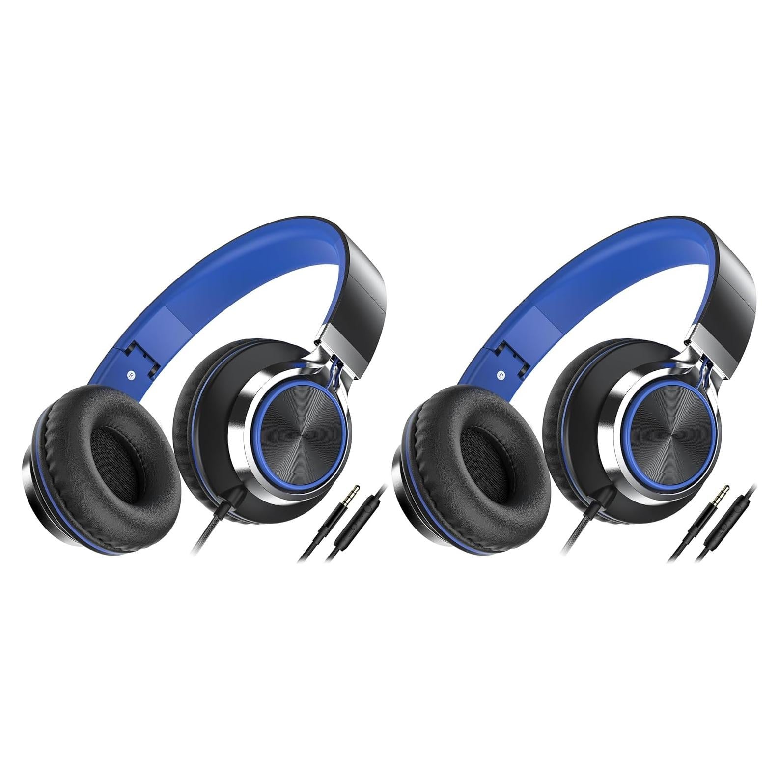 Auriculares AILIHEN C8 con cable 3.5mm para niños - Negro/Azul