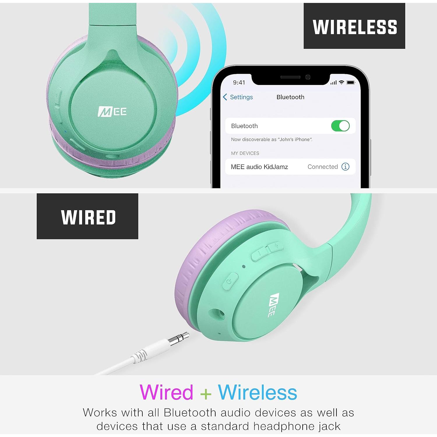 Auriculares Inalámbricos MEE audio KidJamz KJ45BT para Niños - Paquete de 2