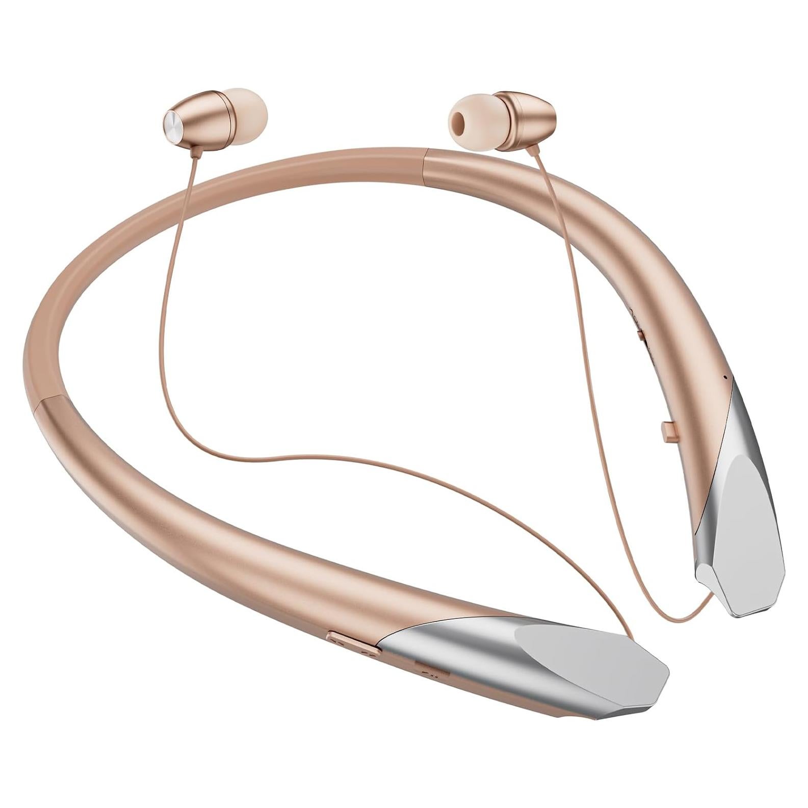 Auriculares Bluetooth LHKLUK 911 Diadema Retráctil Rosa IPX5