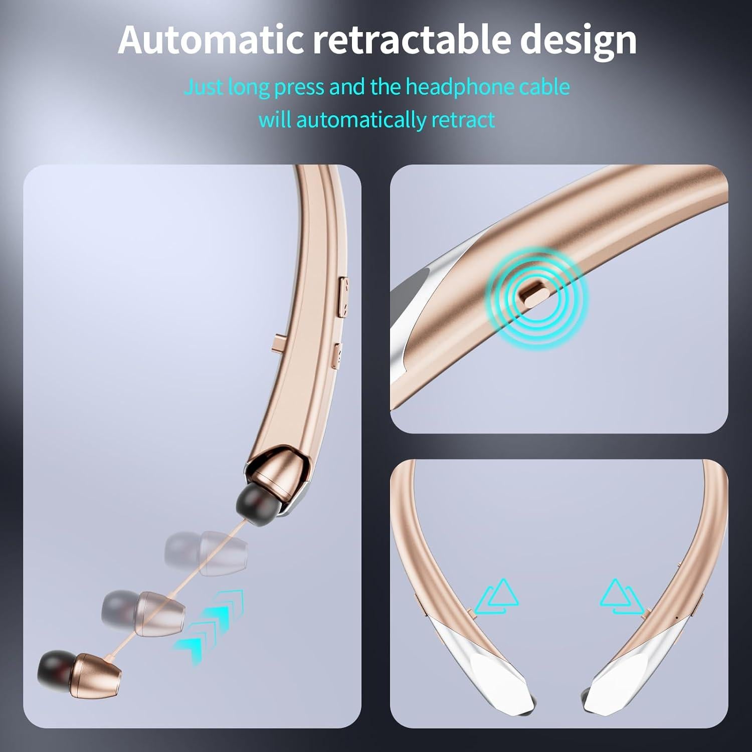 Auriculares Bluetooth LHKLUK 911 Diadema Retráctil Rosa IPX5