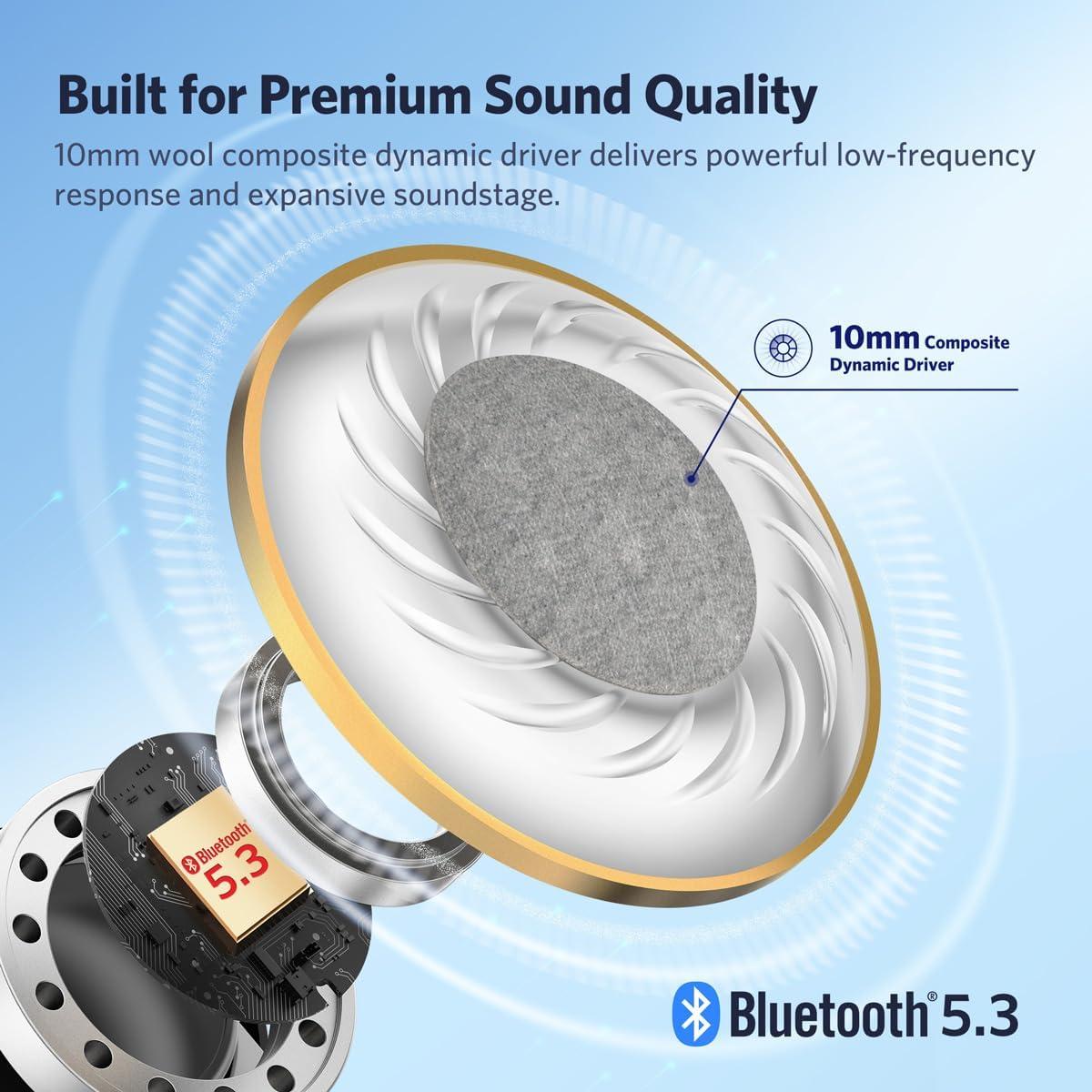 Auriculares Inalámbricos EarFun Air 2, Bluetooth 5.3, 40h Batería