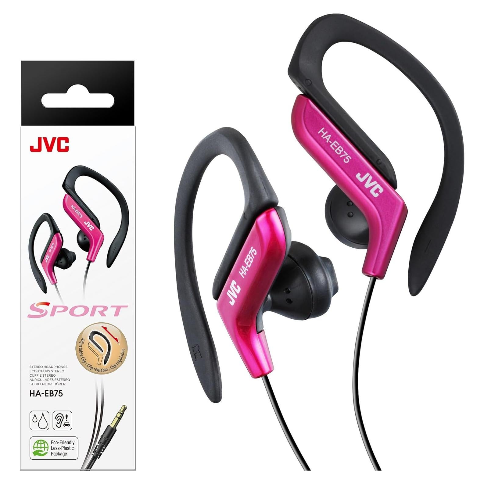 Auriculares Deportivos JVC HAEB75P Resistentes al Agua Rosa