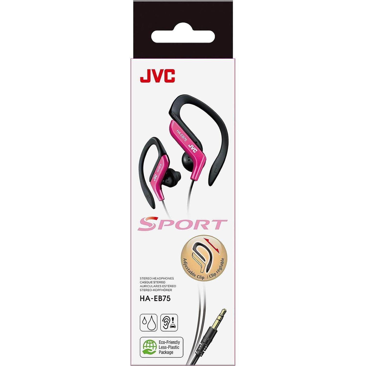 Auriculares Deportivos JVC HAEB75P Resistentes al Agua Rosa
