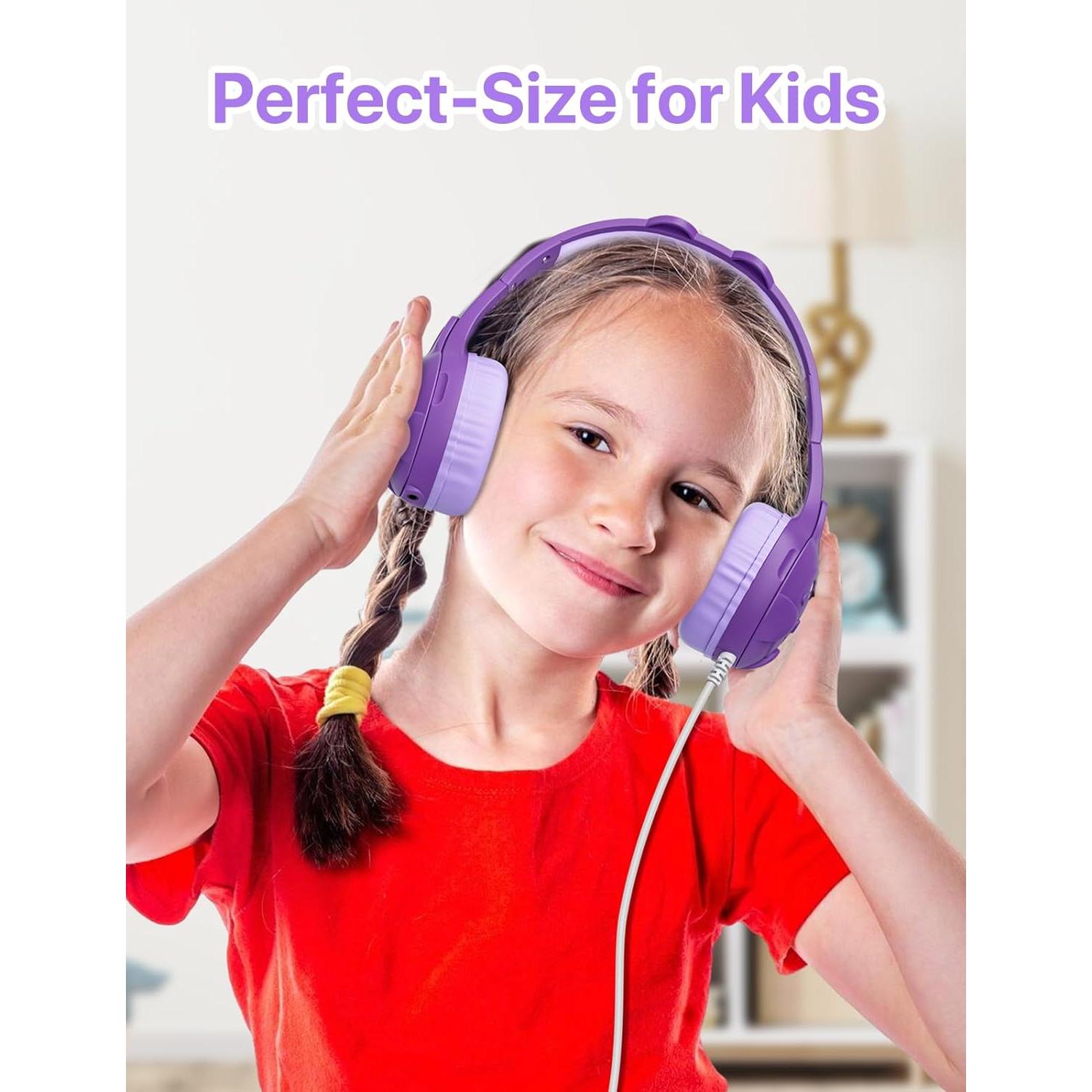 Auriculares ZIUMIER H41 para Niños con Micrófono y Limitador 80dB