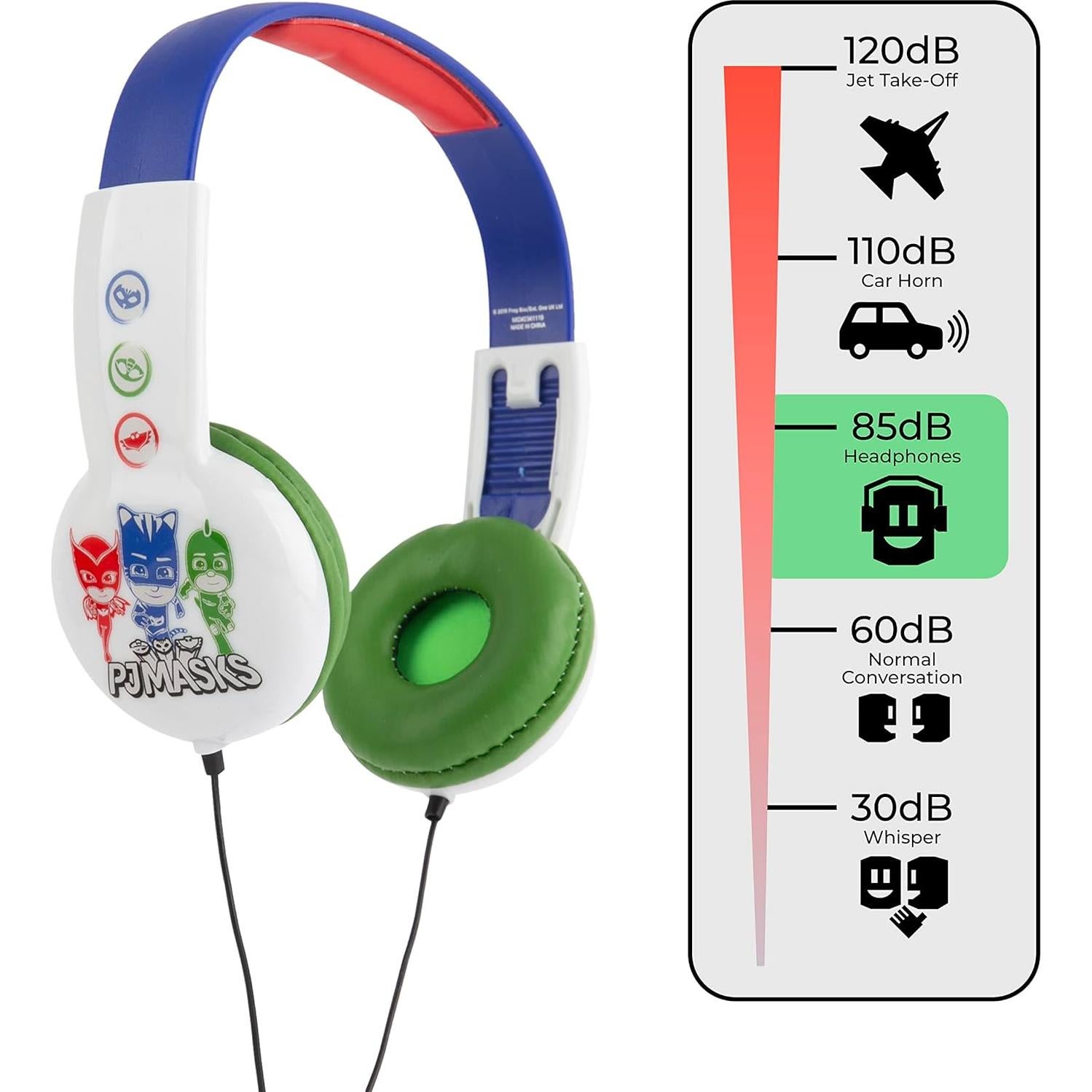 Auriculares PJ Masks para Niños con Limitador de Volumen