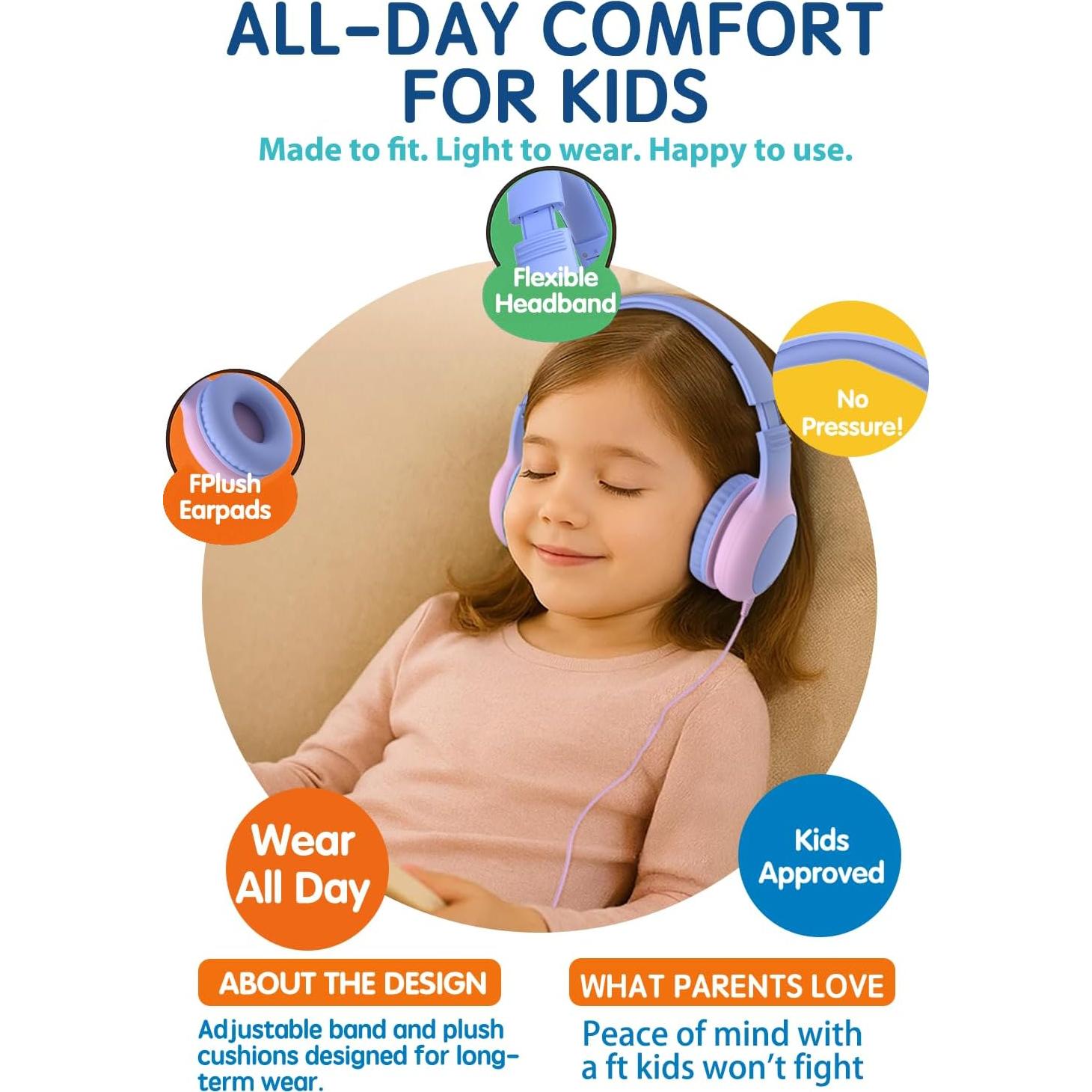 Auriculares con cable Adoope AD532-C USB-C para niños 85dB