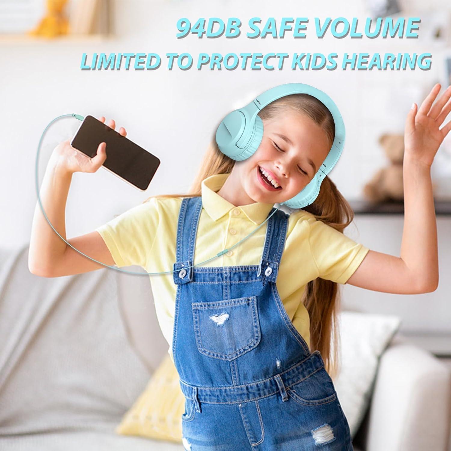 Auriculares USB-C INFURTURE CH3 para Niños 94dB Verde