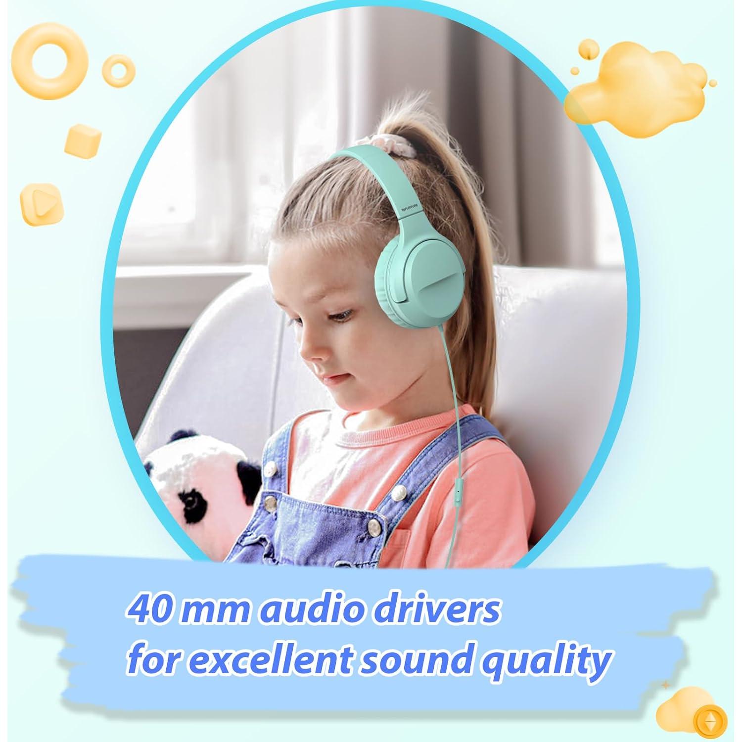 Auriculares USB-C INFURTURE CH3 para Niños 94dB Verde