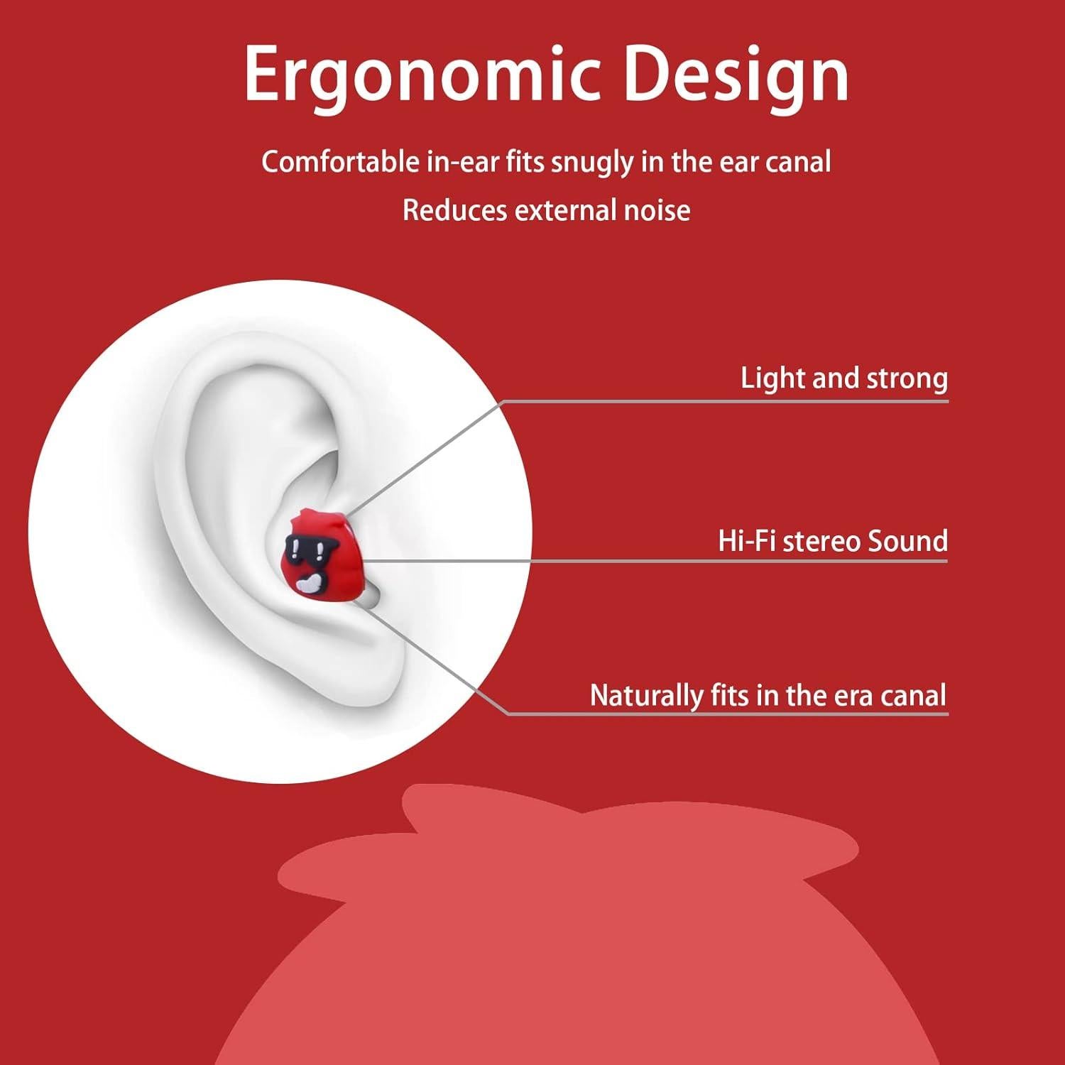 Auriculares In-Ear para Niños DTMNEP SR-01 con Micrófono Rojo