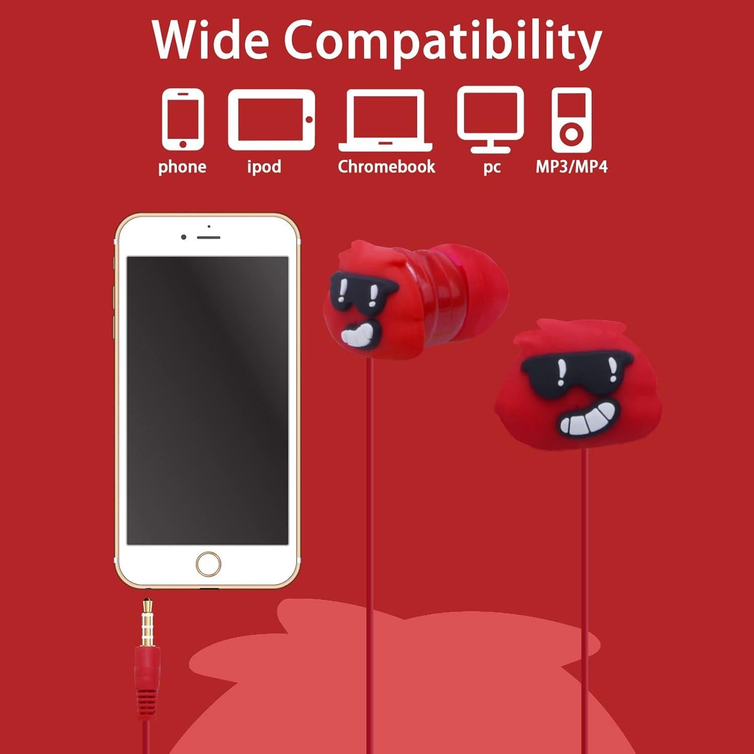 Auriculares In-Ear para Niños DTMNEP SR-01 con Micrófono Rojo