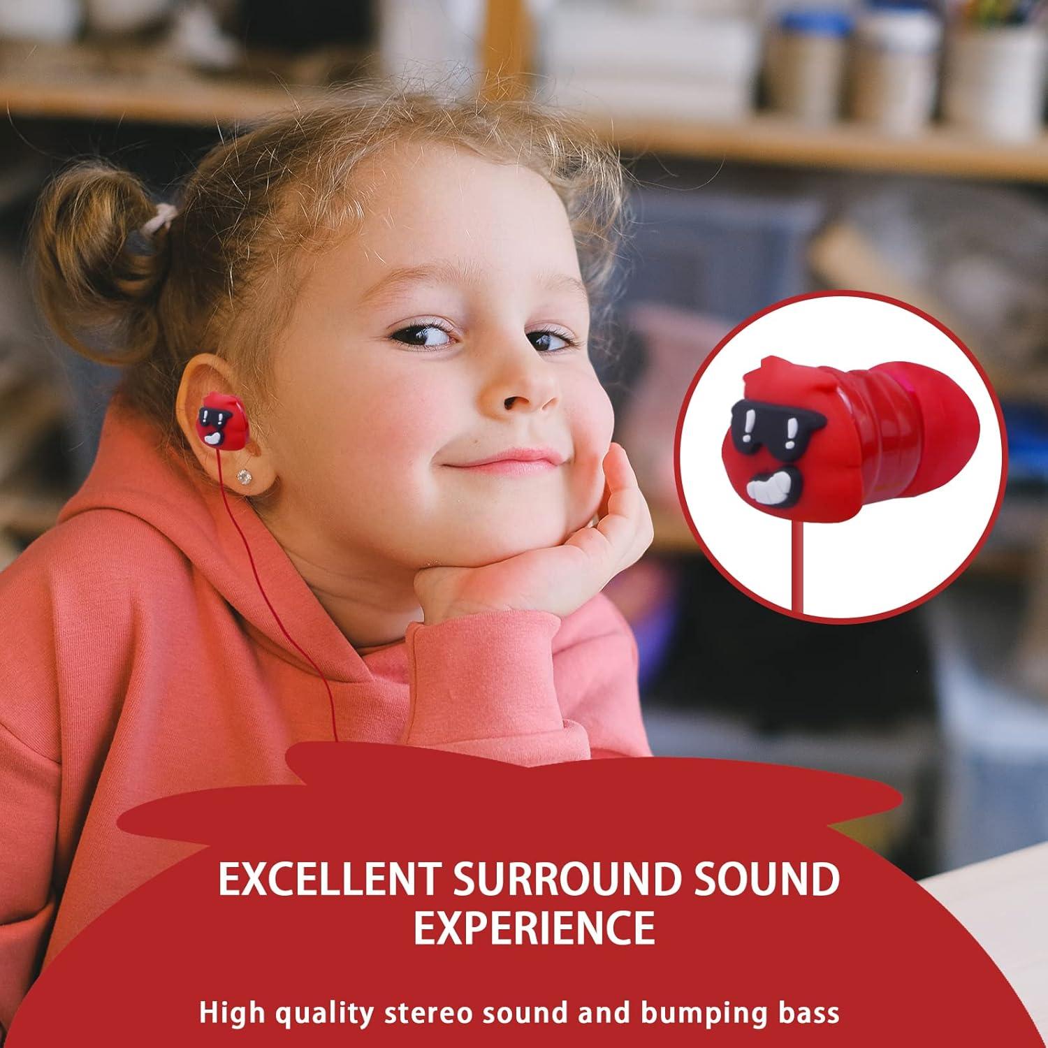 Auriculares In-Ear para Niños DTMNEP SR-01 con Micrófono Rojo