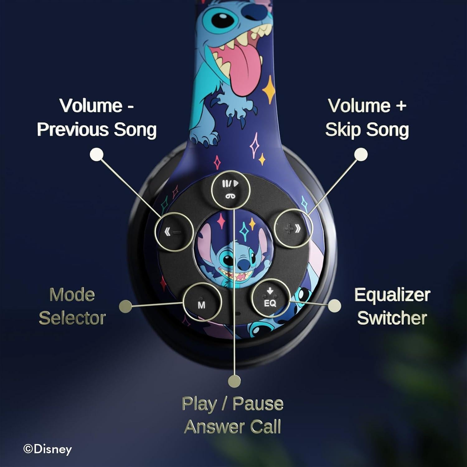 Auriculares Bluetooth iJoy Lilo & Stitch Plegables 289g