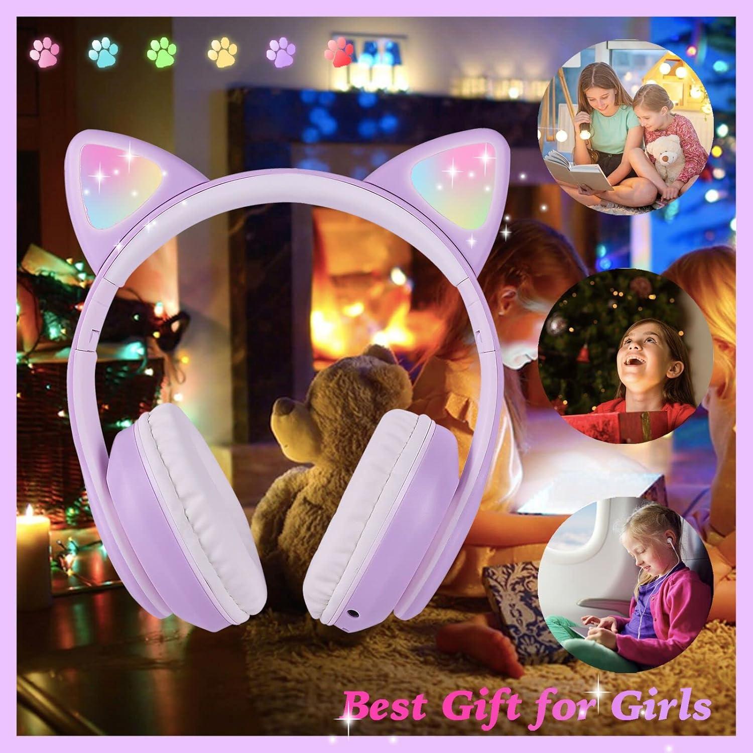 Auriculares Inalámbricos Bluetooth YD-01 con Luz LED para Niños