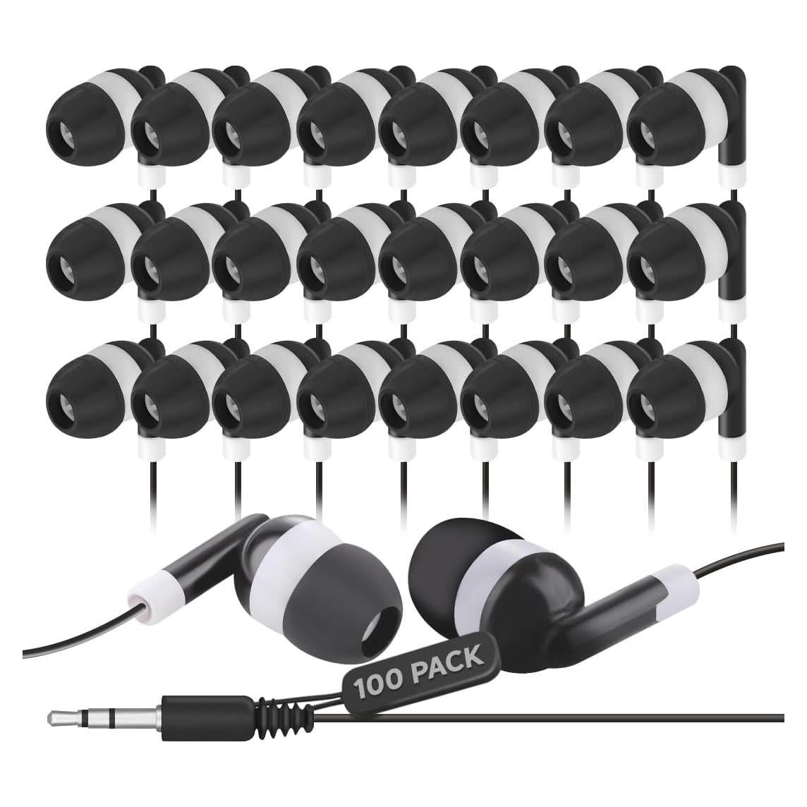 Auriculares JustJamz Basic Dot 100 Pack | Intrauditivos 3.5mm