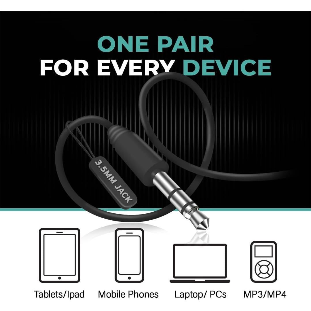 Auriculares JustJamz Basic Dot 100 Pack | Intrauditivos 3.5mm